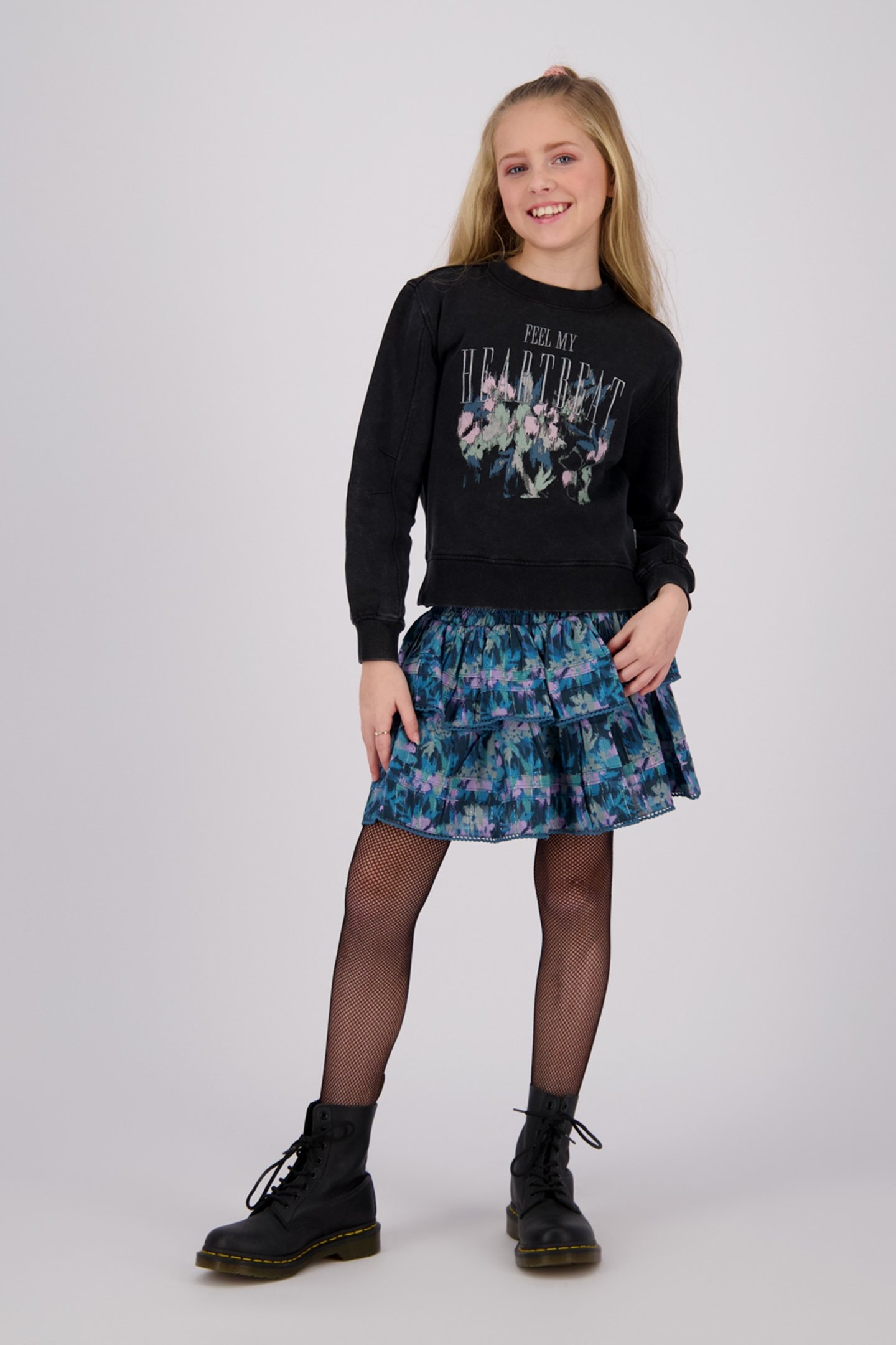 GIRLS NALITA SWEATER WASHED BLACK 1