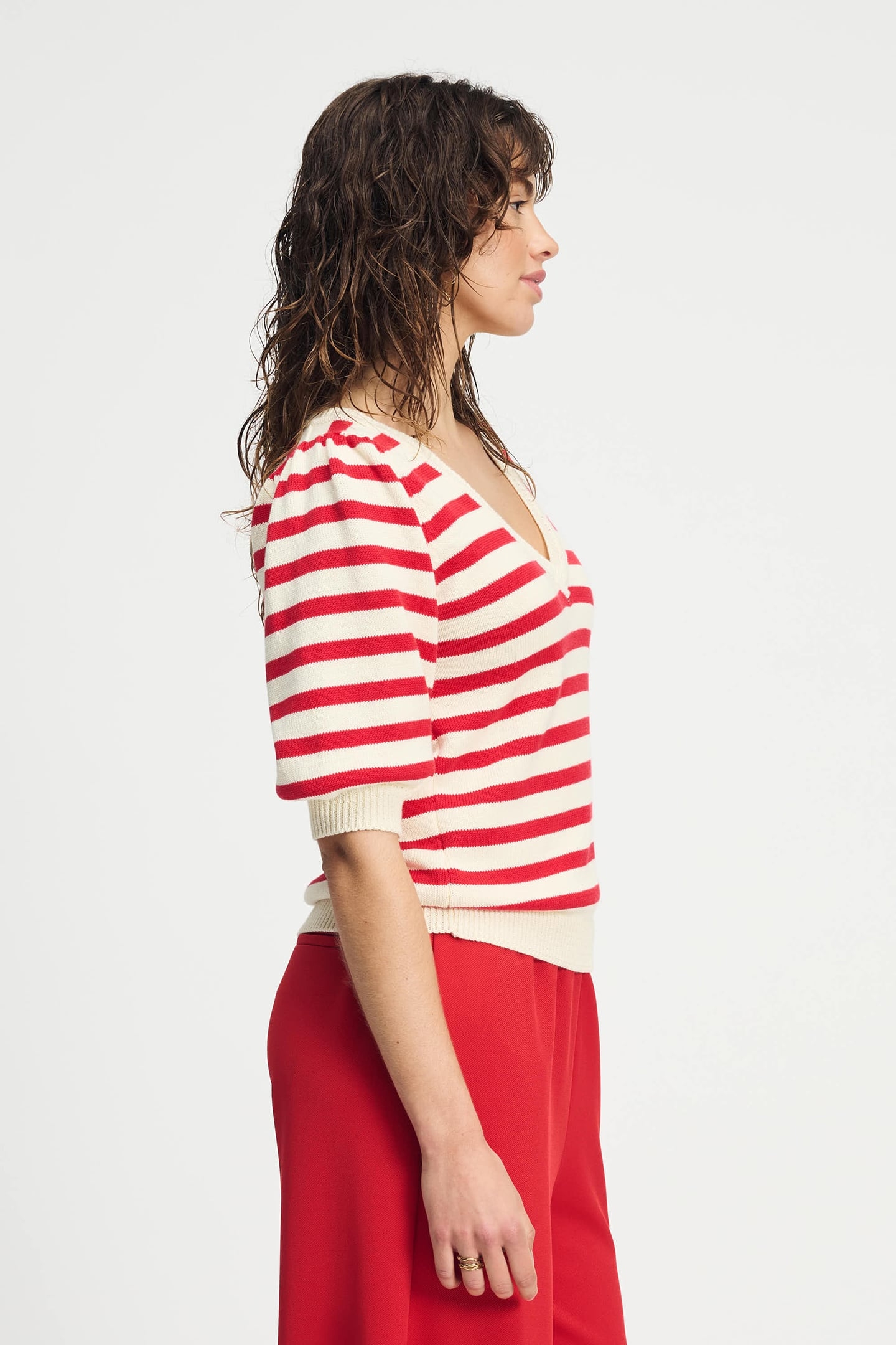 PULLOVER - STRIPED SCARLET RED 5