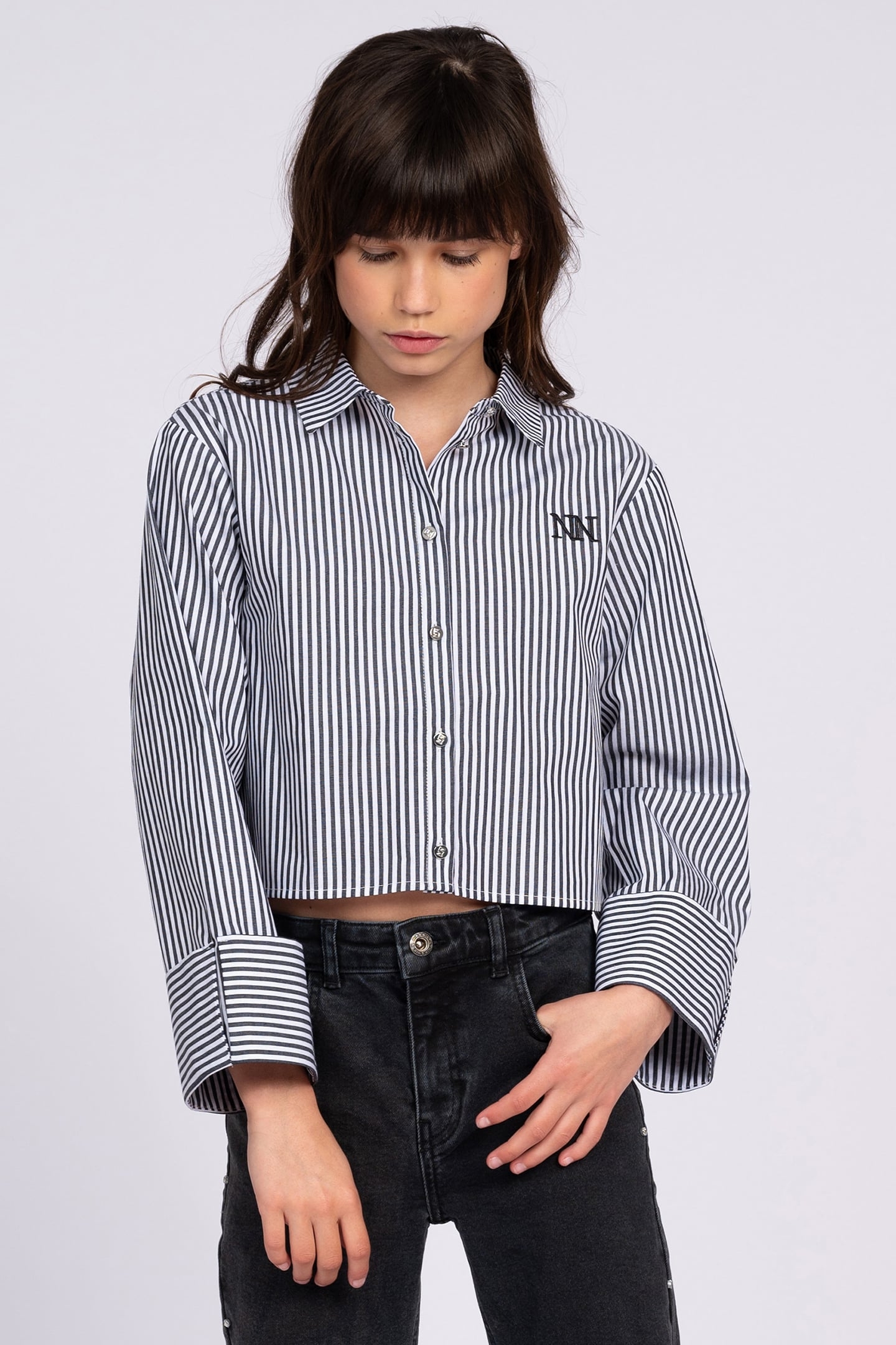 NOMI BLOUSE BLACK/OFF WHITE 1