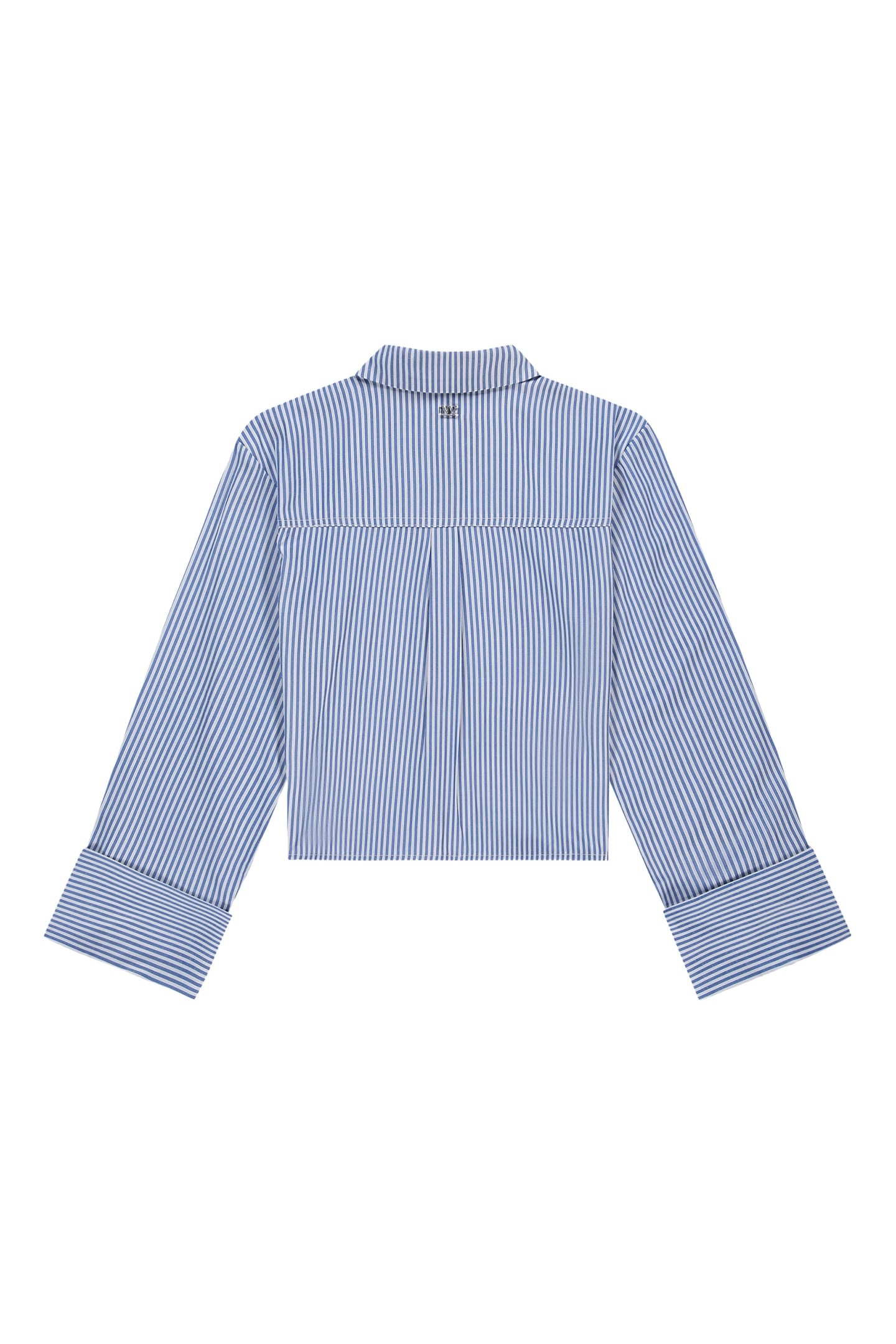 NOMI BLOUSE AZURE BLUE/OFF WHITE 3
