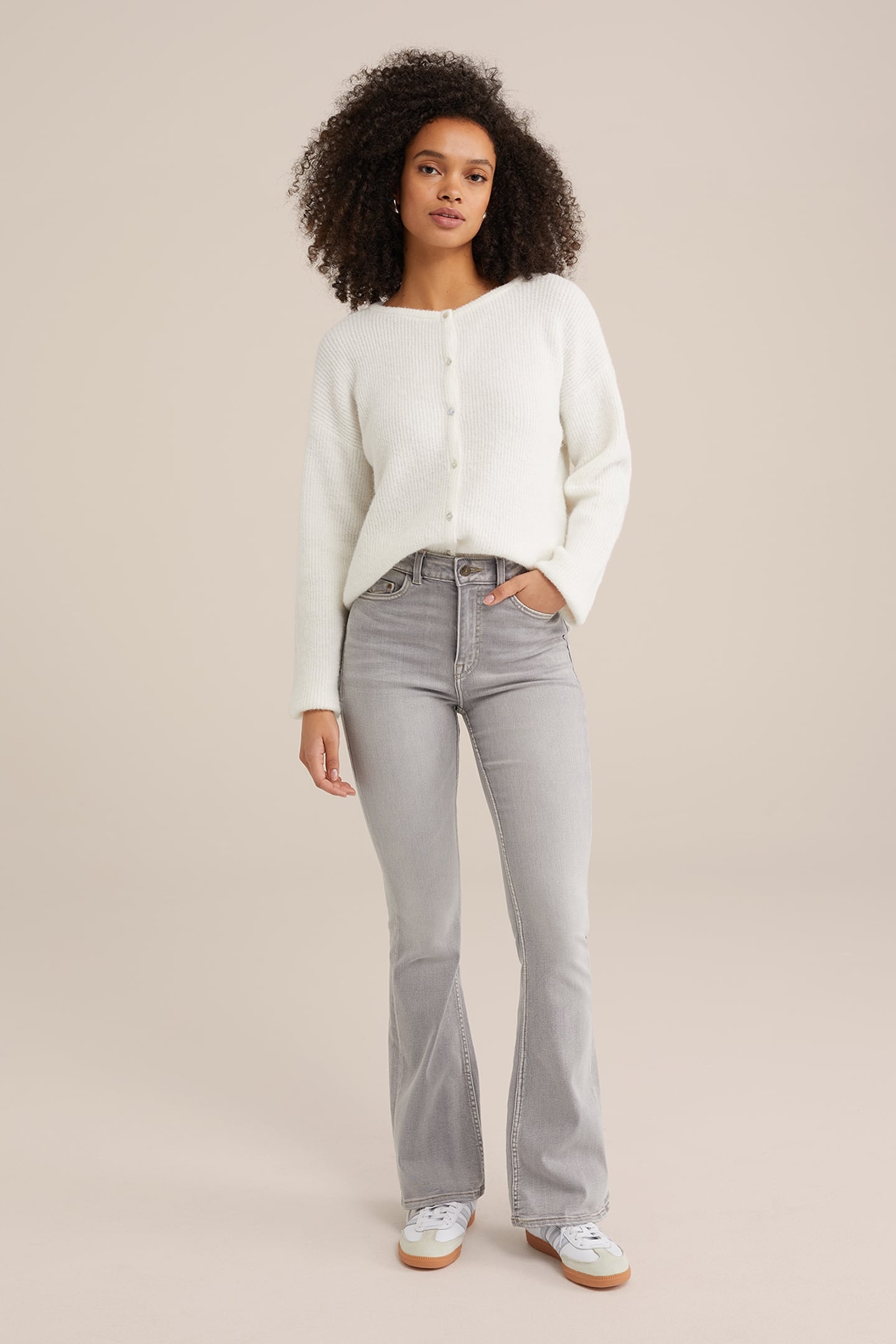 5-POCKET HIGH WAIST LIGHT GREY 3