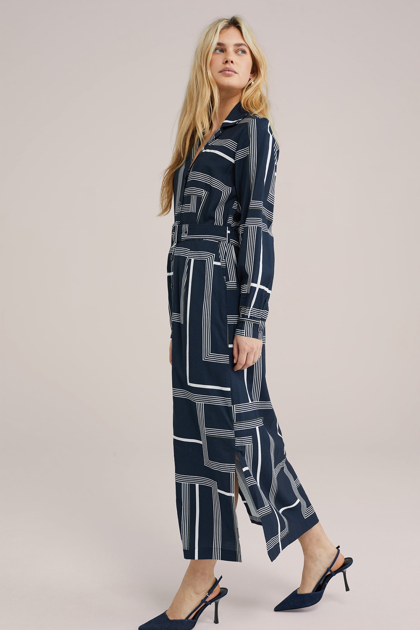 DRESS MID LENGTH NAVY BLUE 4