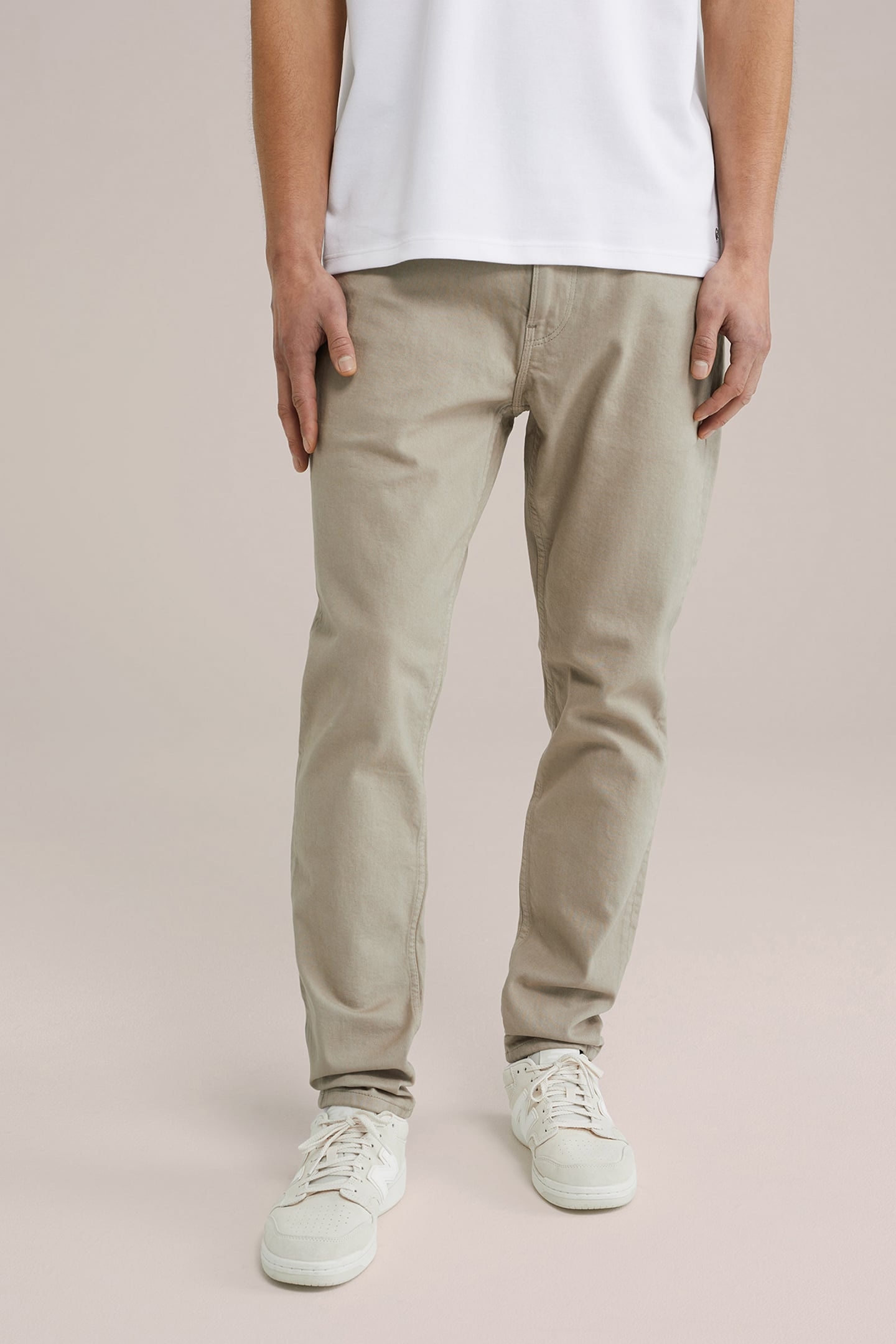 5-POCKET MID WAIST LIGHT BROWN 1