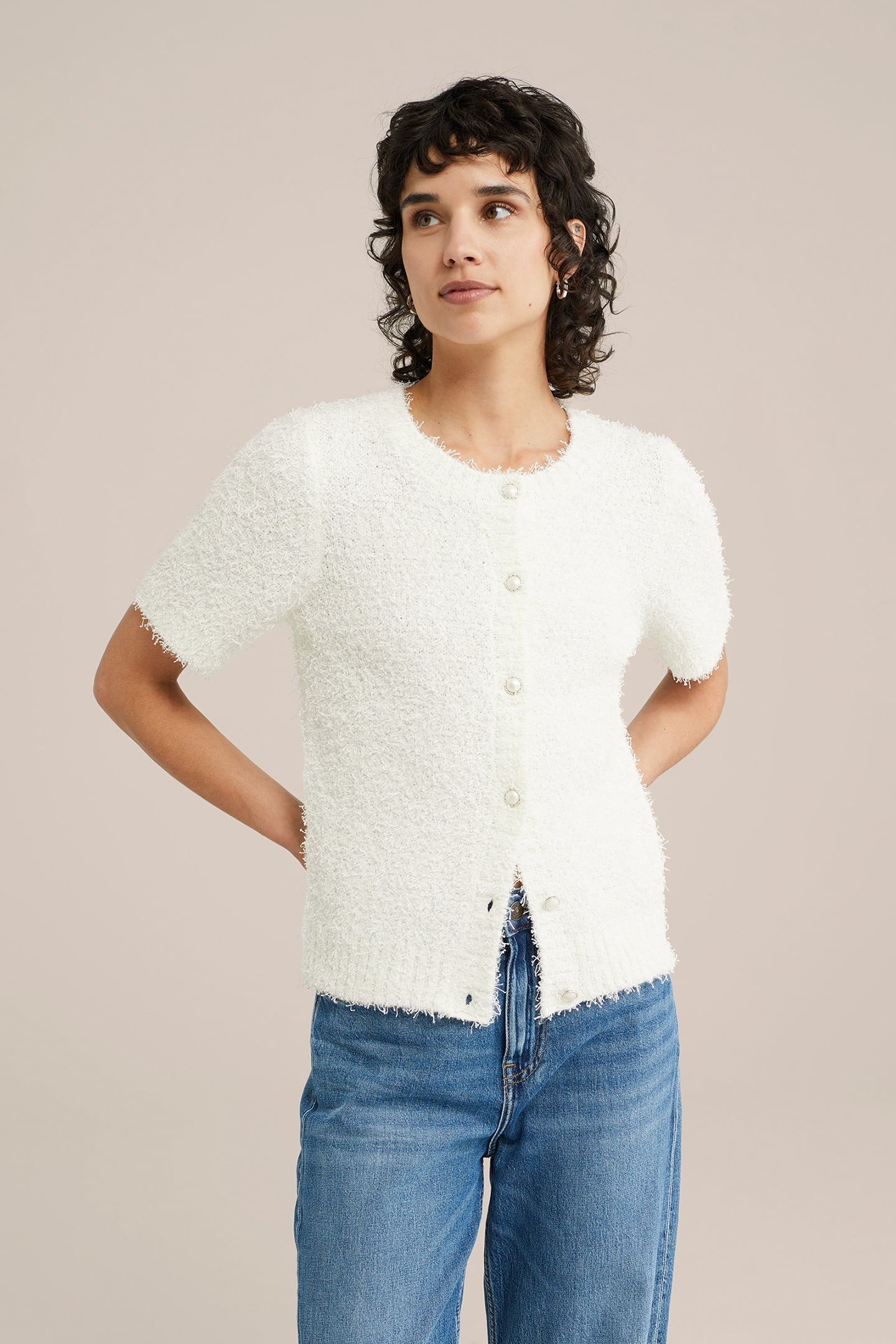KNITTED CARDIGAN OFF-WHITE 1