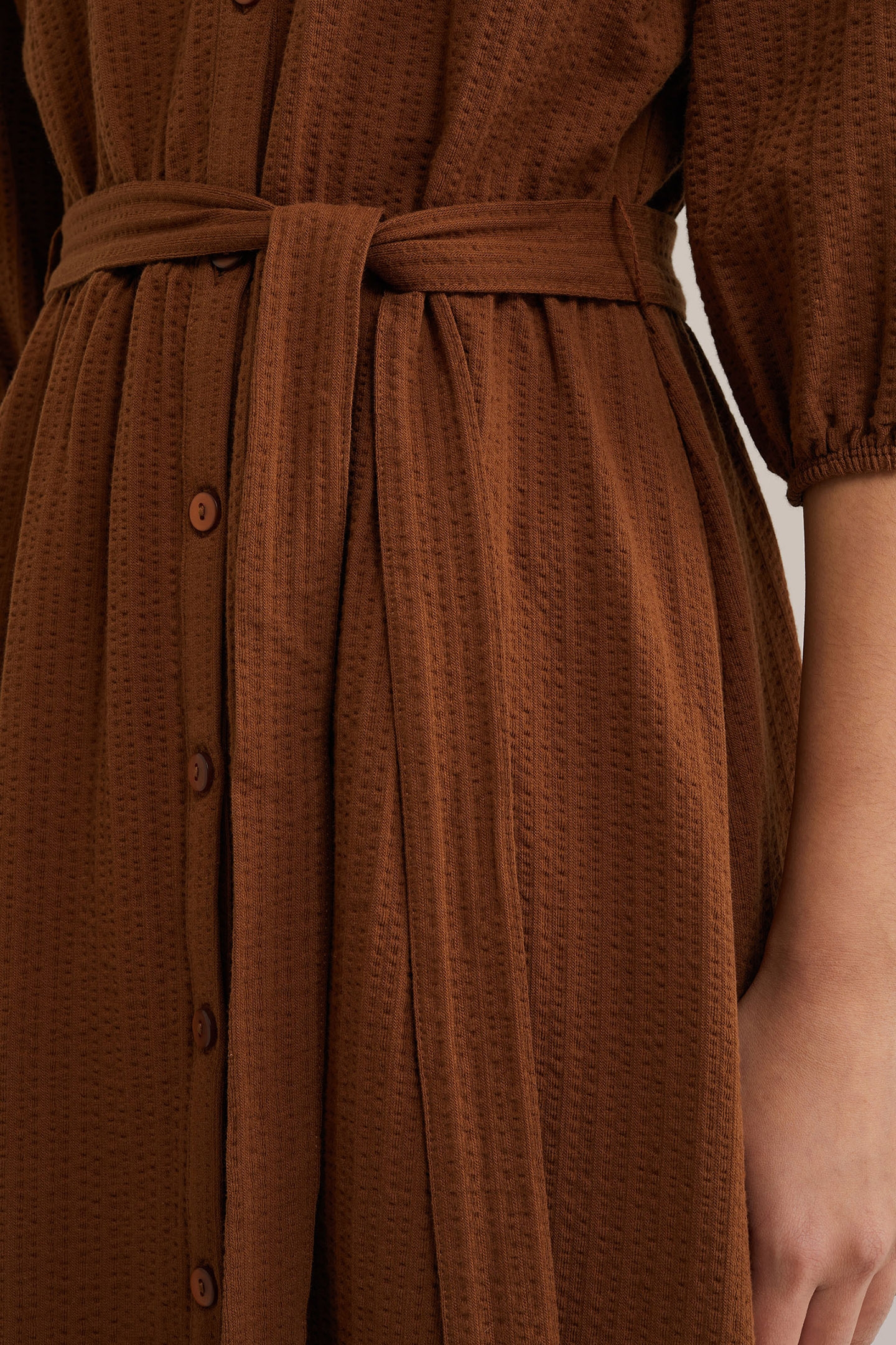 DRESS MIDI DARK BROWN 5