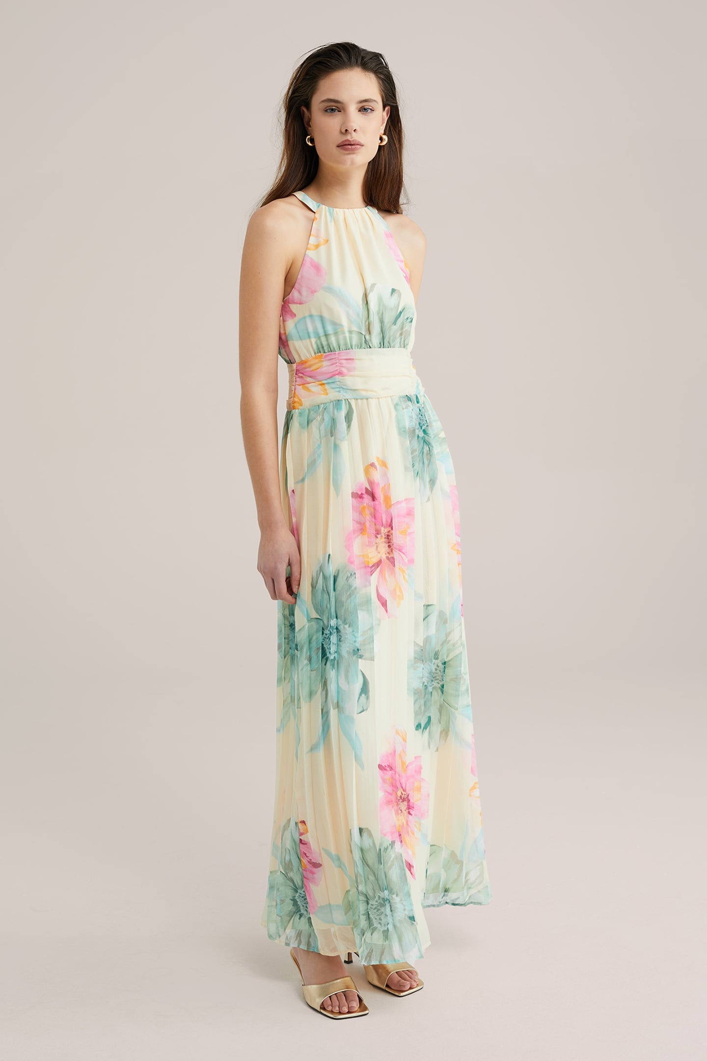 DRESS MAXI LENGTH LIGHT YELLOW 1