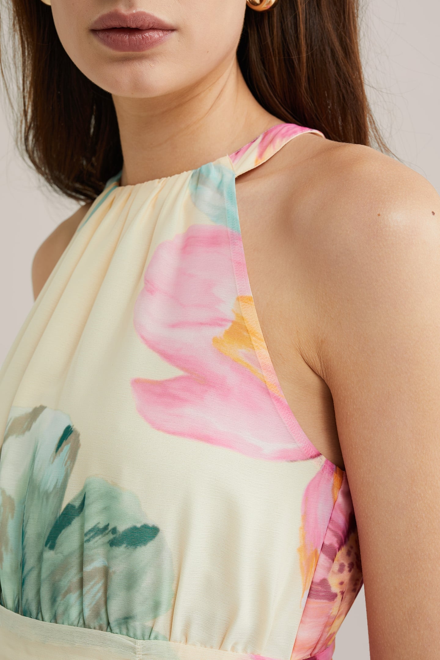 DRESS MAXI LENGTH LIGHT YELLOW 5