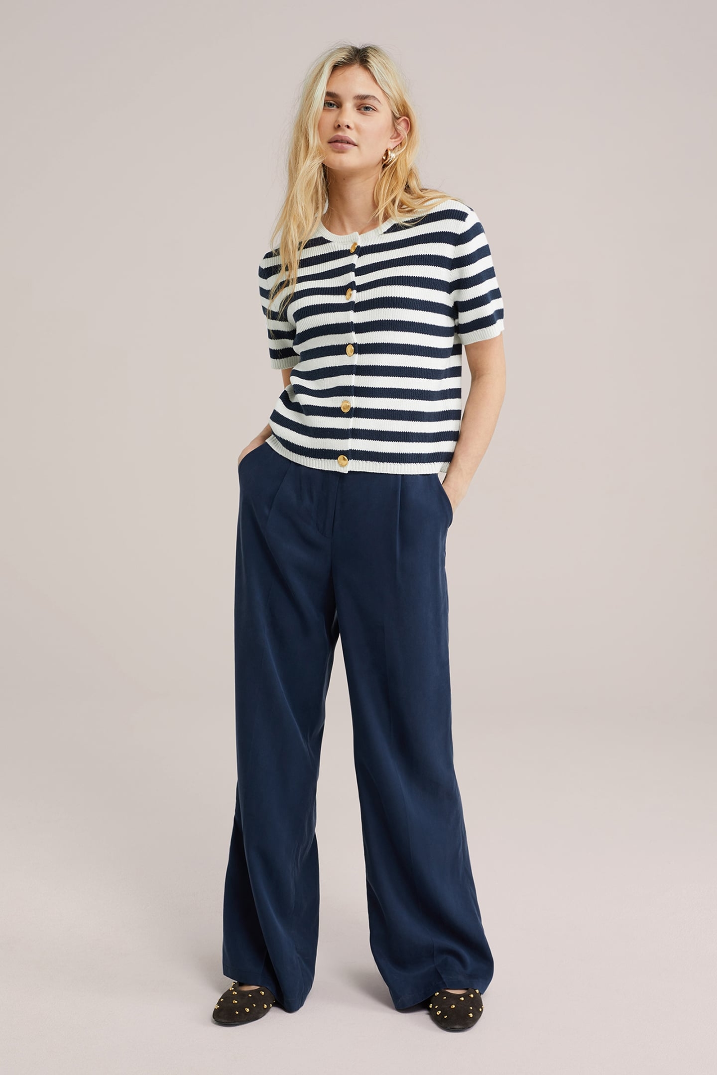 KNITTED CARDIGAN NAVY BLUE 3