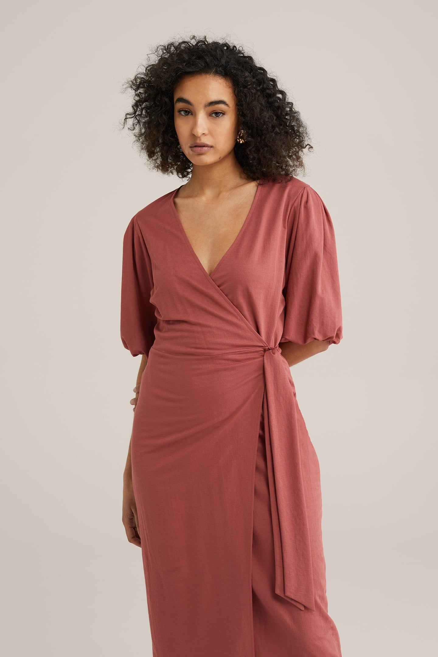 DRESS MID LENGTH VINTAGE RED 4