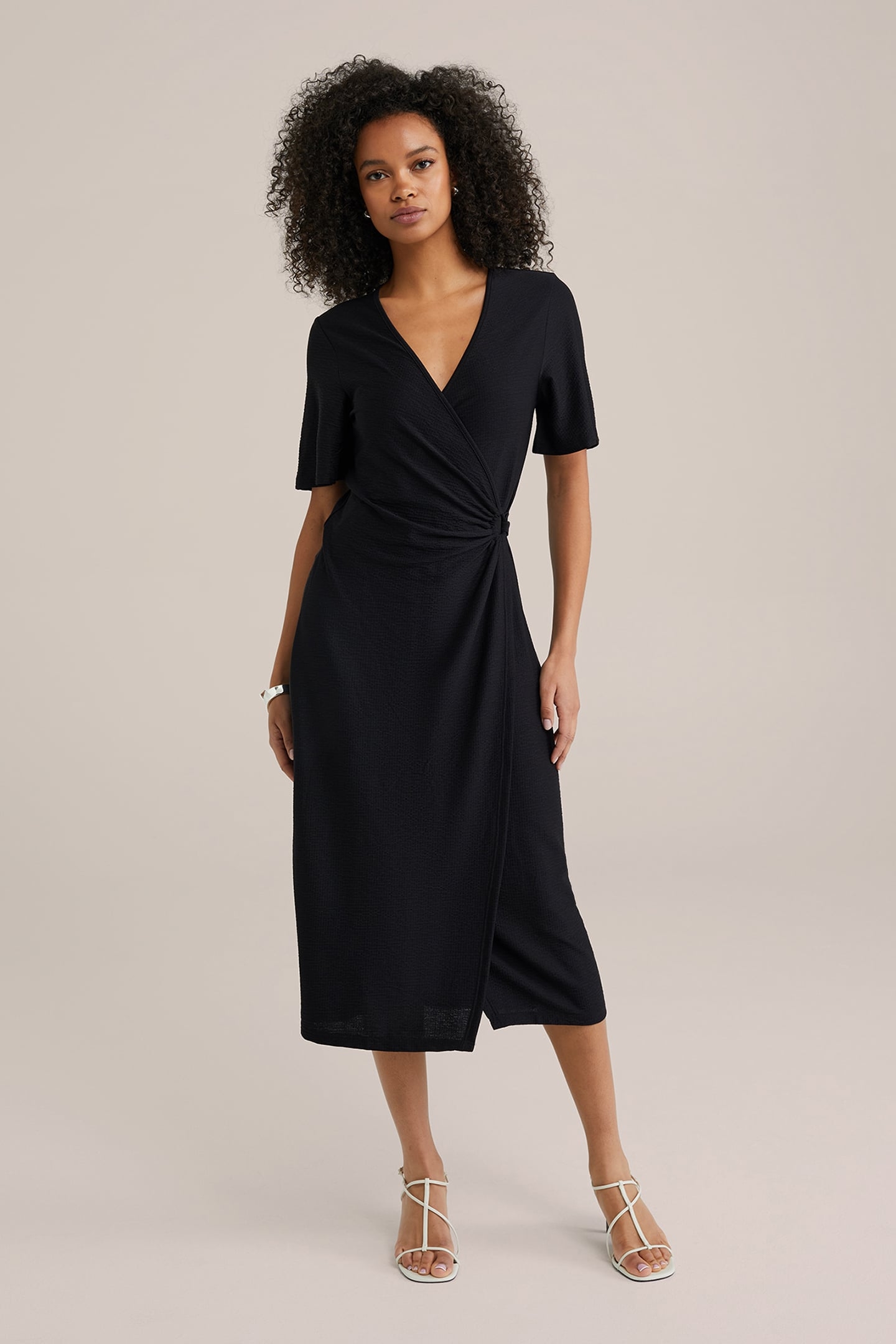 DRESS MID LENGTH BLACK 1