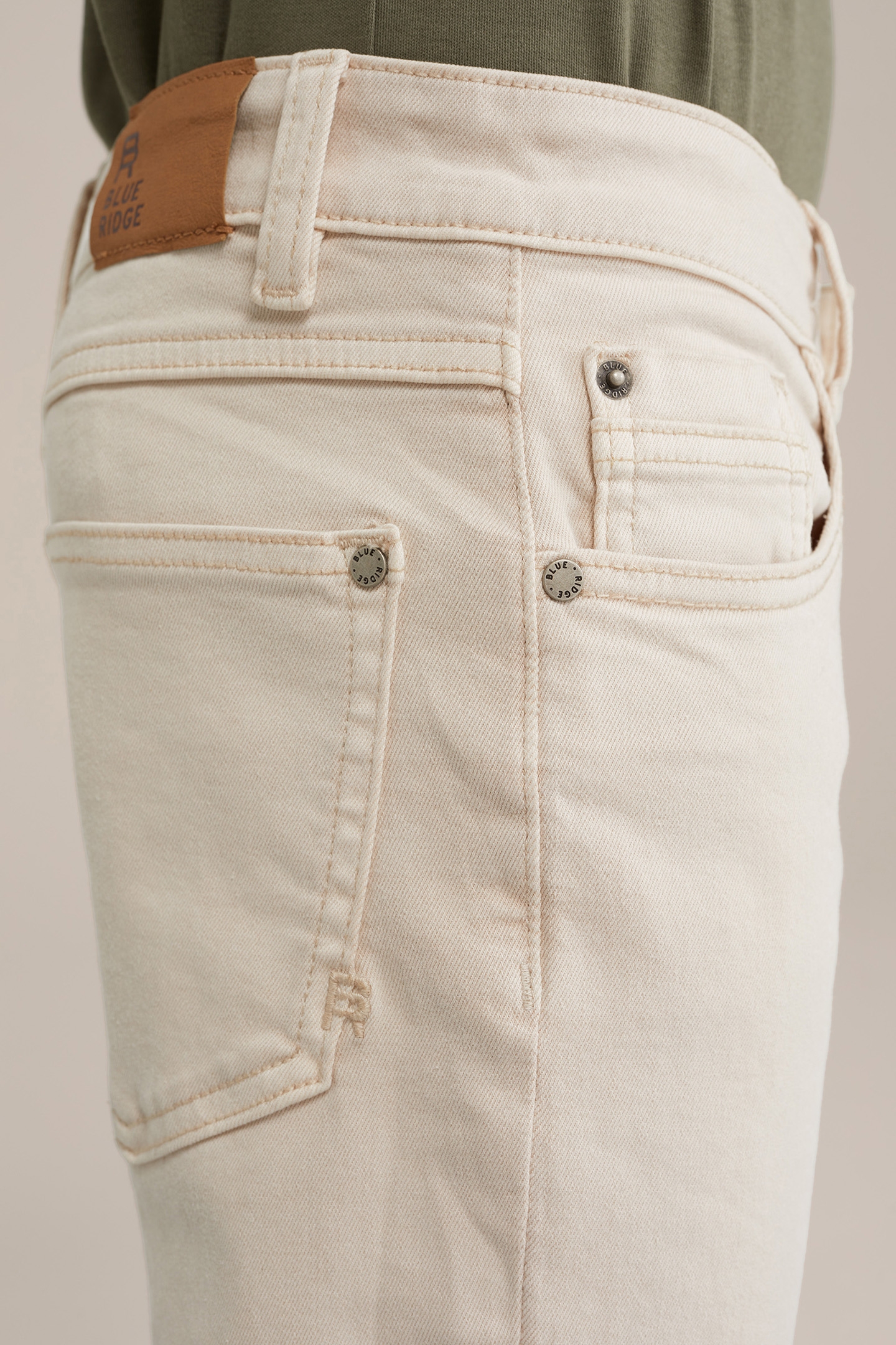 5-POCKET MID WAIST BEIGE 5