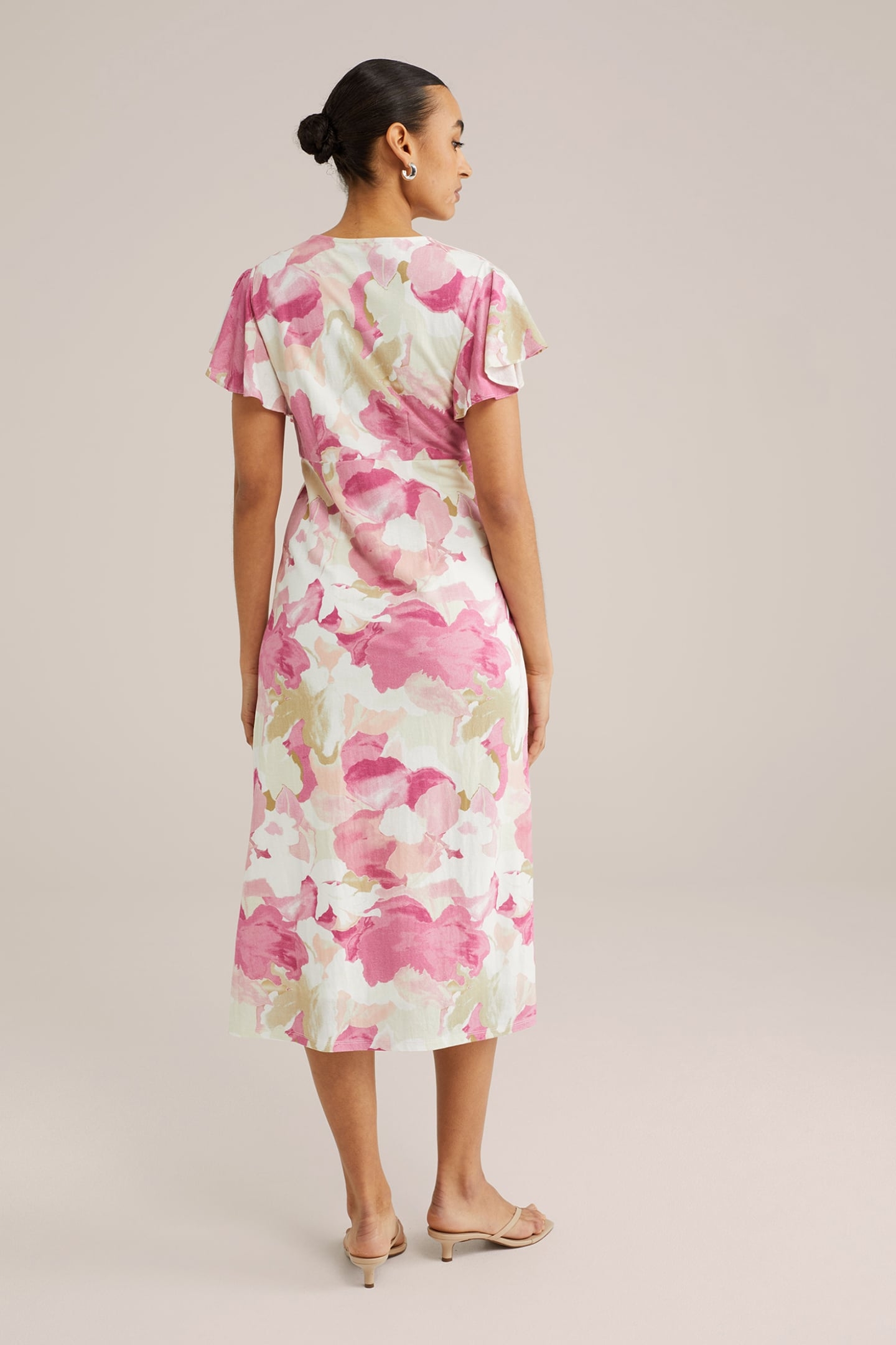 DRESS MID LENGTH PINK 2