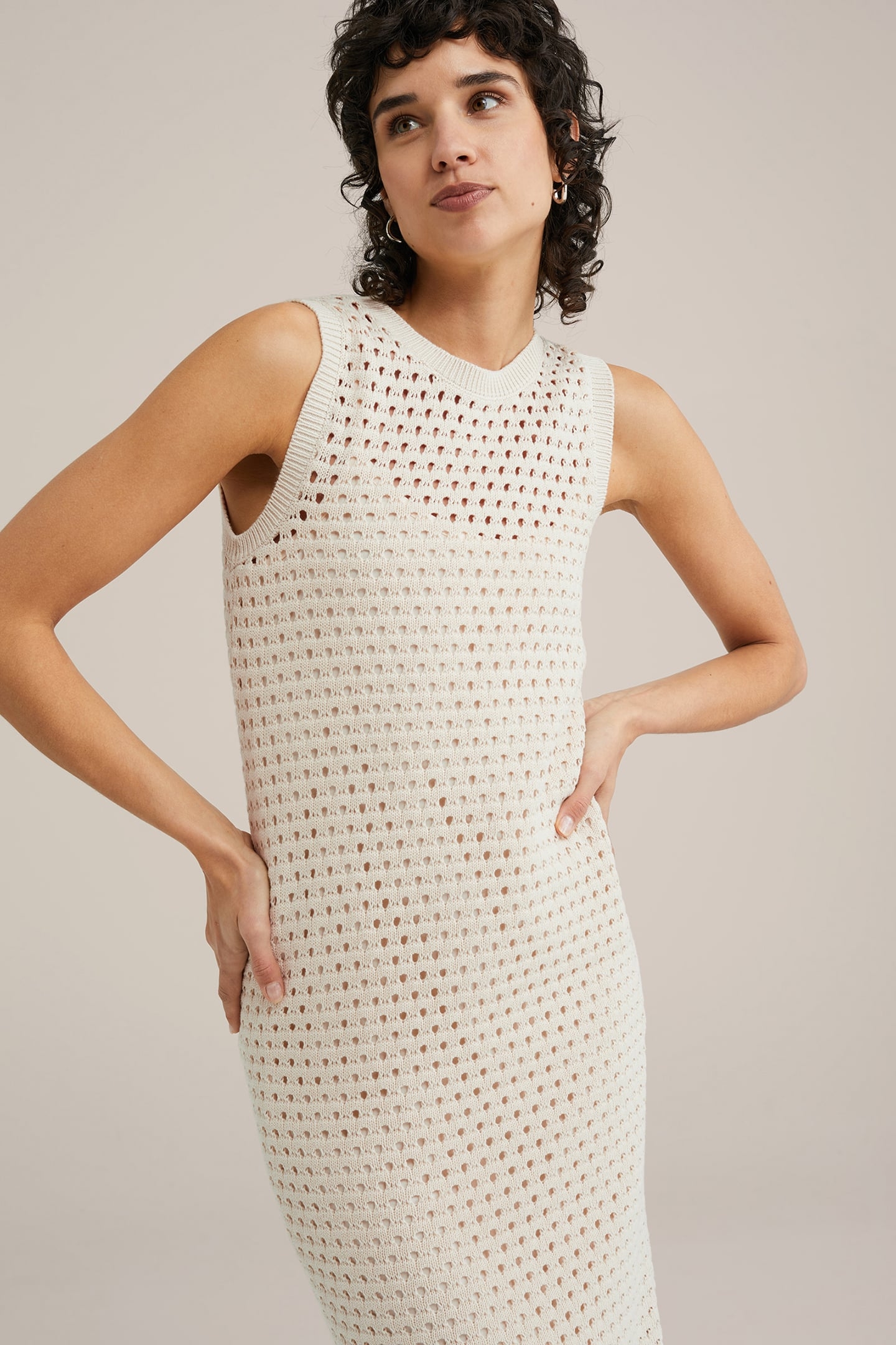 DRESS MID LENGTH BEIGE 5