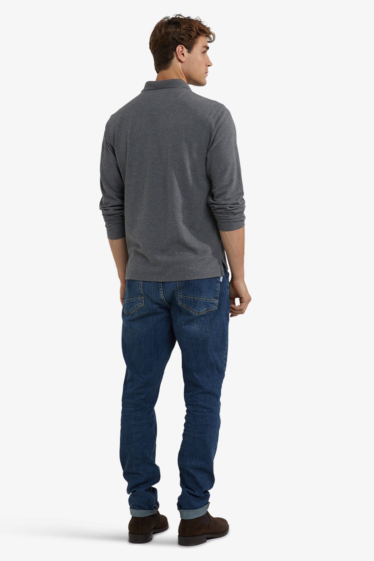 CLASSIC POLO LONG SLEEVES DARK GREY MELANGE 3