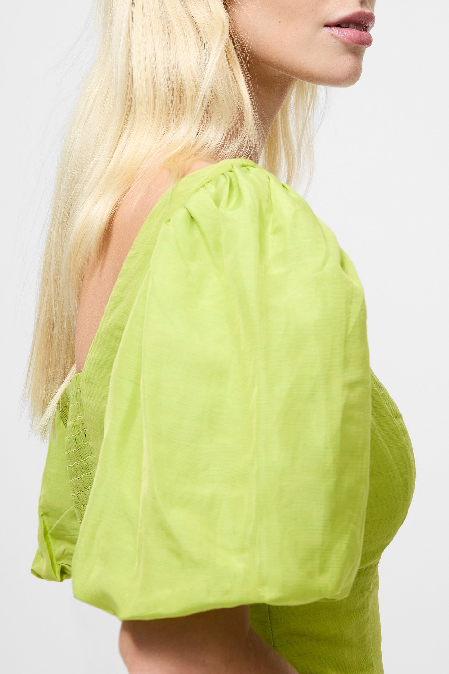 ISLAY LINEN PUFF SLV TOP CACTUS GREEN 4