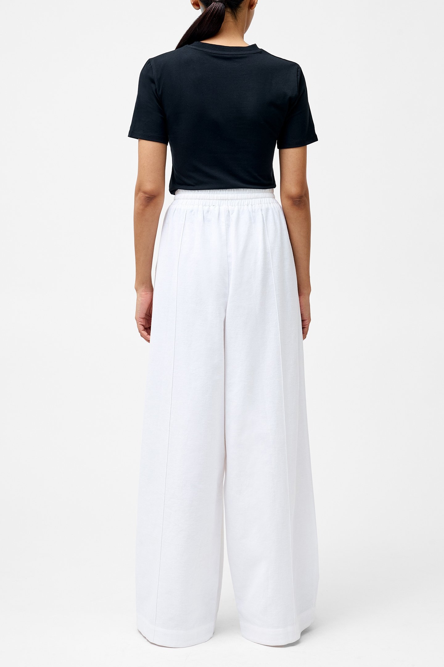 CLARE LINEN BLEND TROUSER LINEN WHITE 2