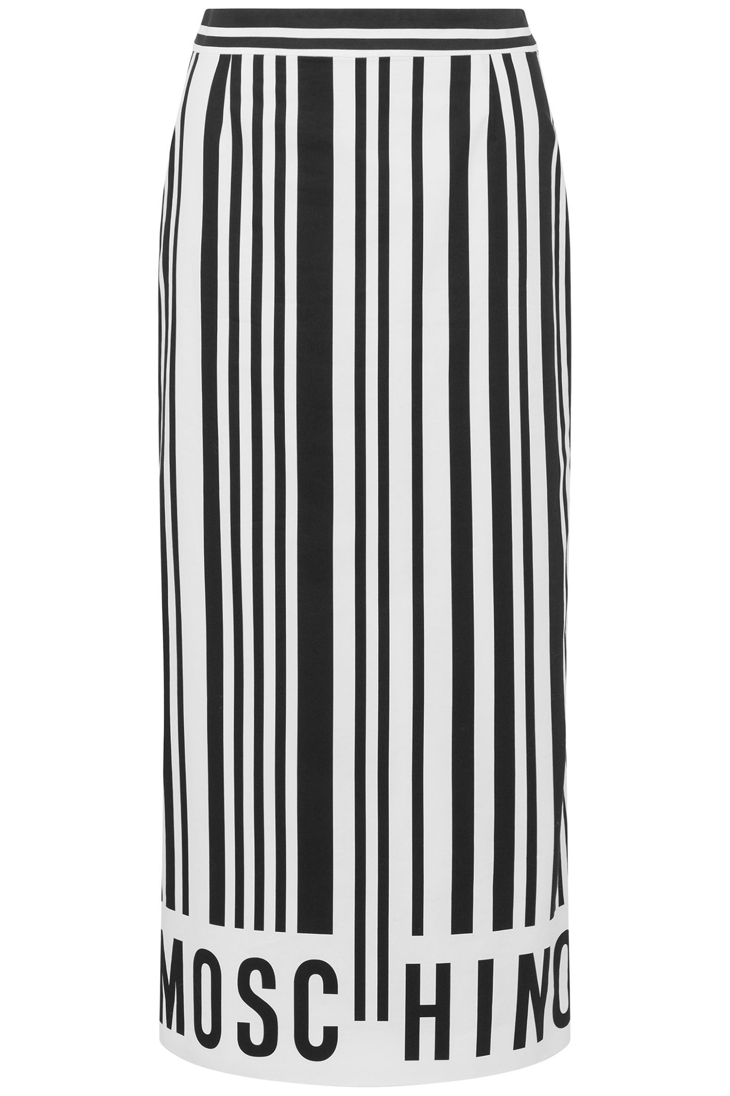 BARCODE POPLIN SKIRT WHITE 3