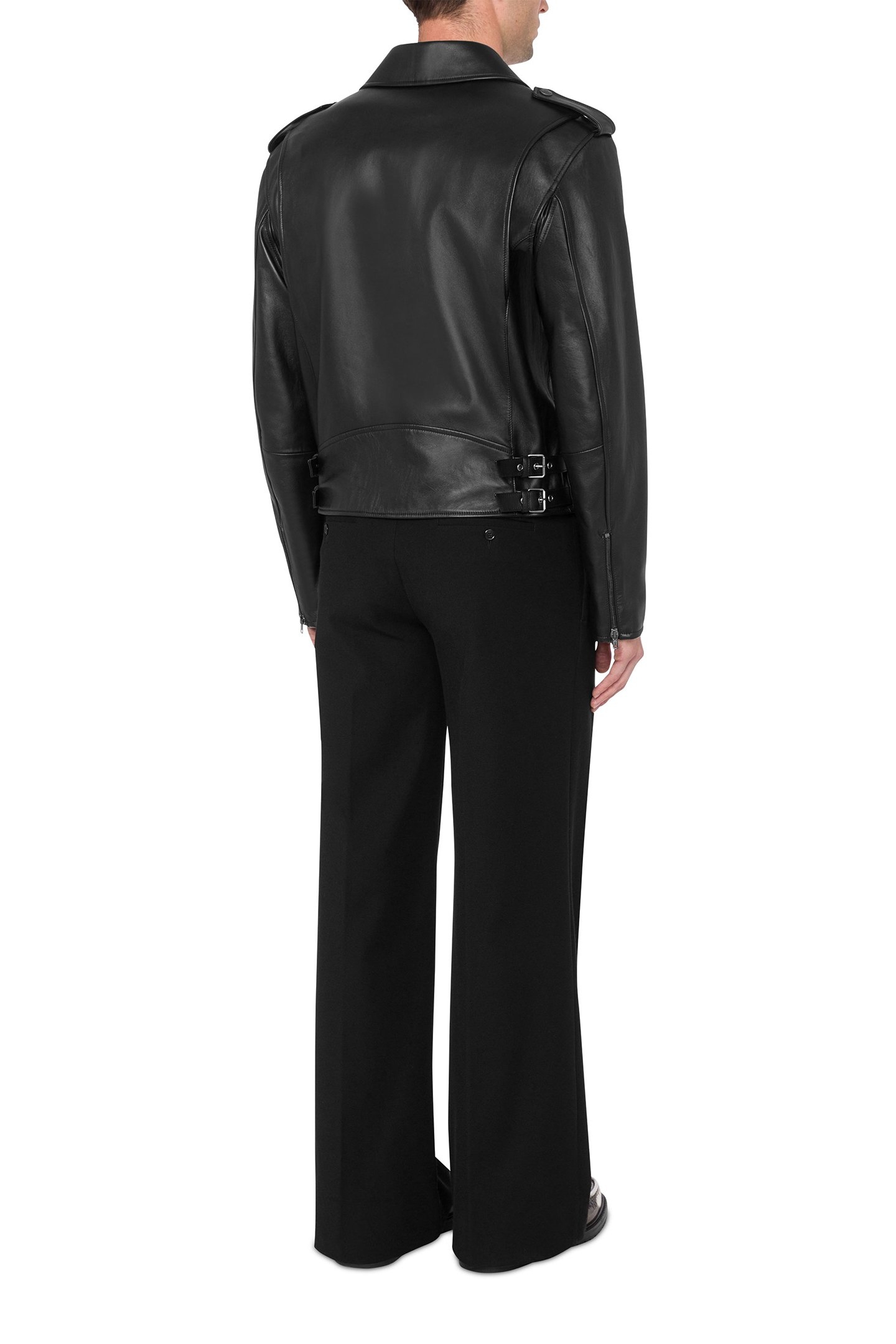 NAPPA LEATHER BIKER MOSCHINO OUTLINE BLACK 2