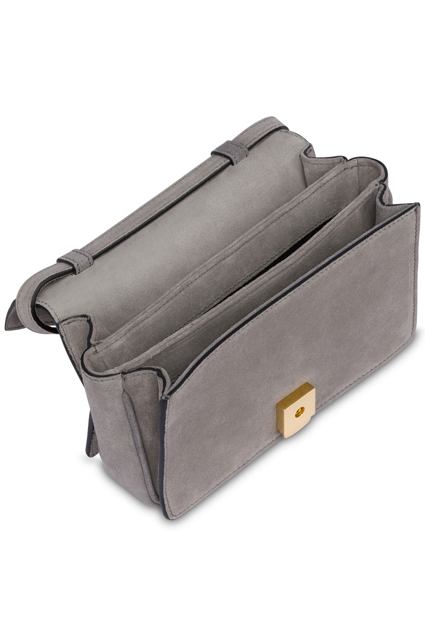 SMALL SPLIT LEATHER BAG PEACE & SOFT GREY 3