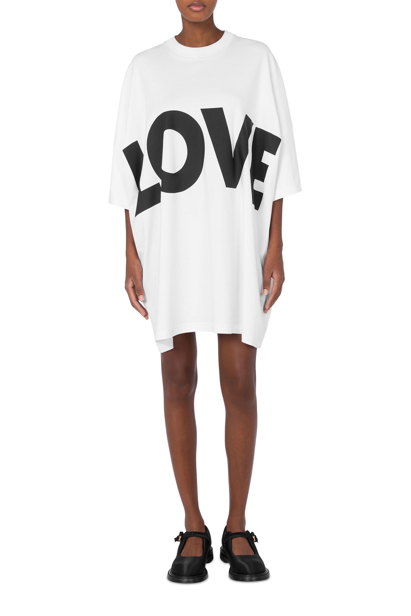 LOVE COTTON INTERLOCK DRESS WHITE 1