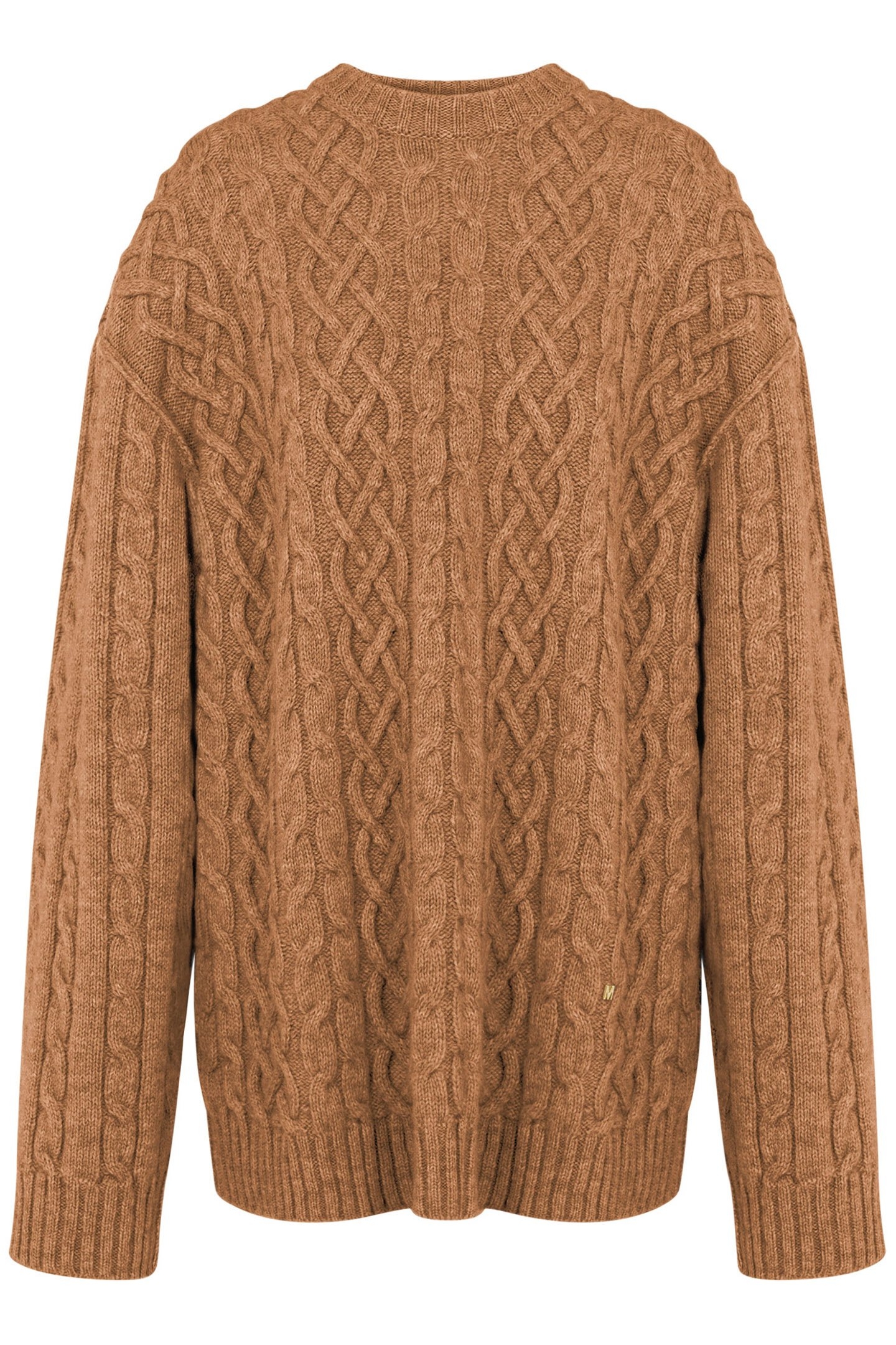 GOLDEN M SHETLAND OVERSIZED PULLOVER BROWN 3