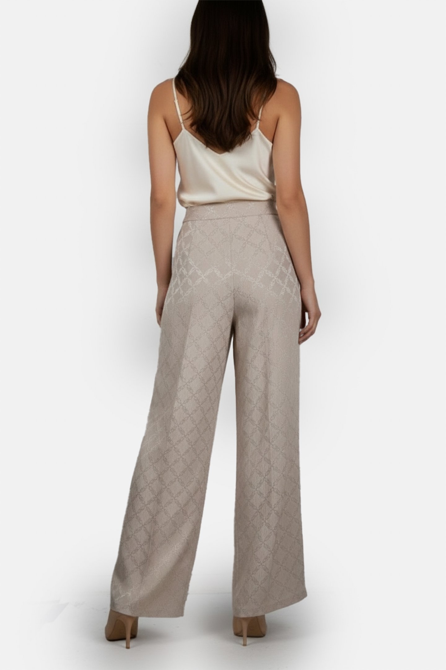 LOGO WIDE LEG PANTS DUNE 4