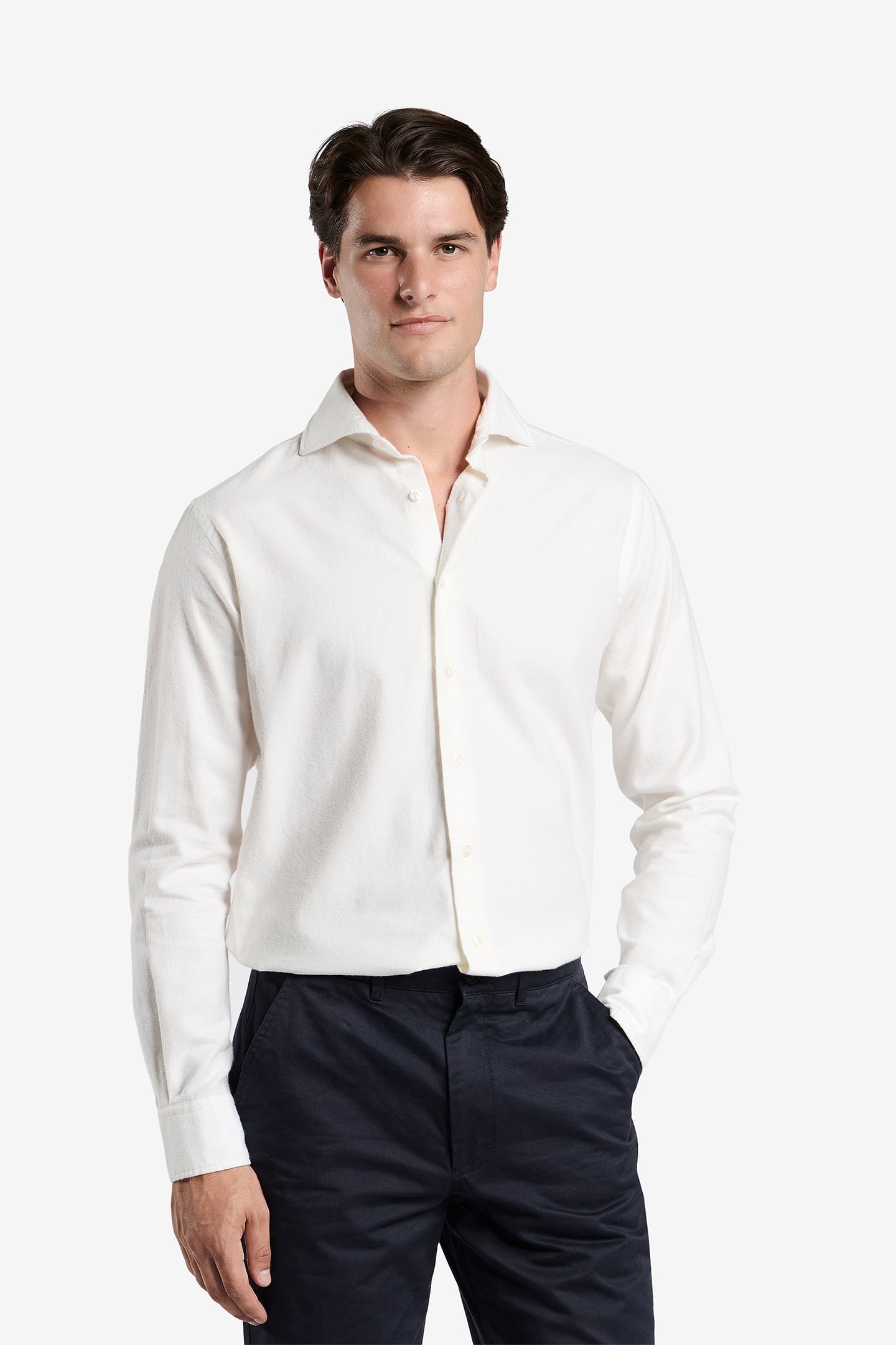 SPECIALIST BRUSHED COTTON-CASHMERE OFF WHITE 1