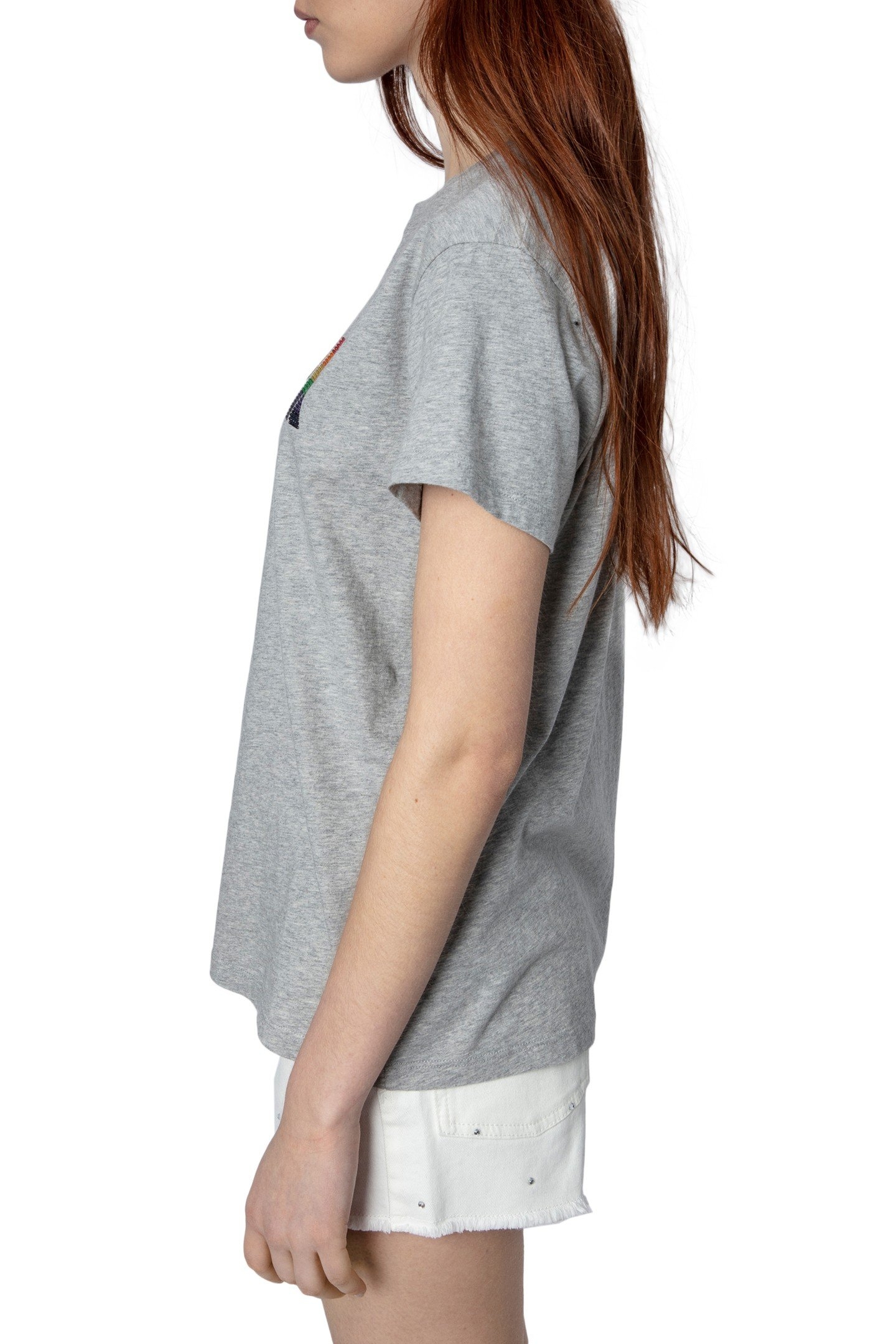 ZOE AMOUR WINGS T-SHIRT GRIS CHINE 3