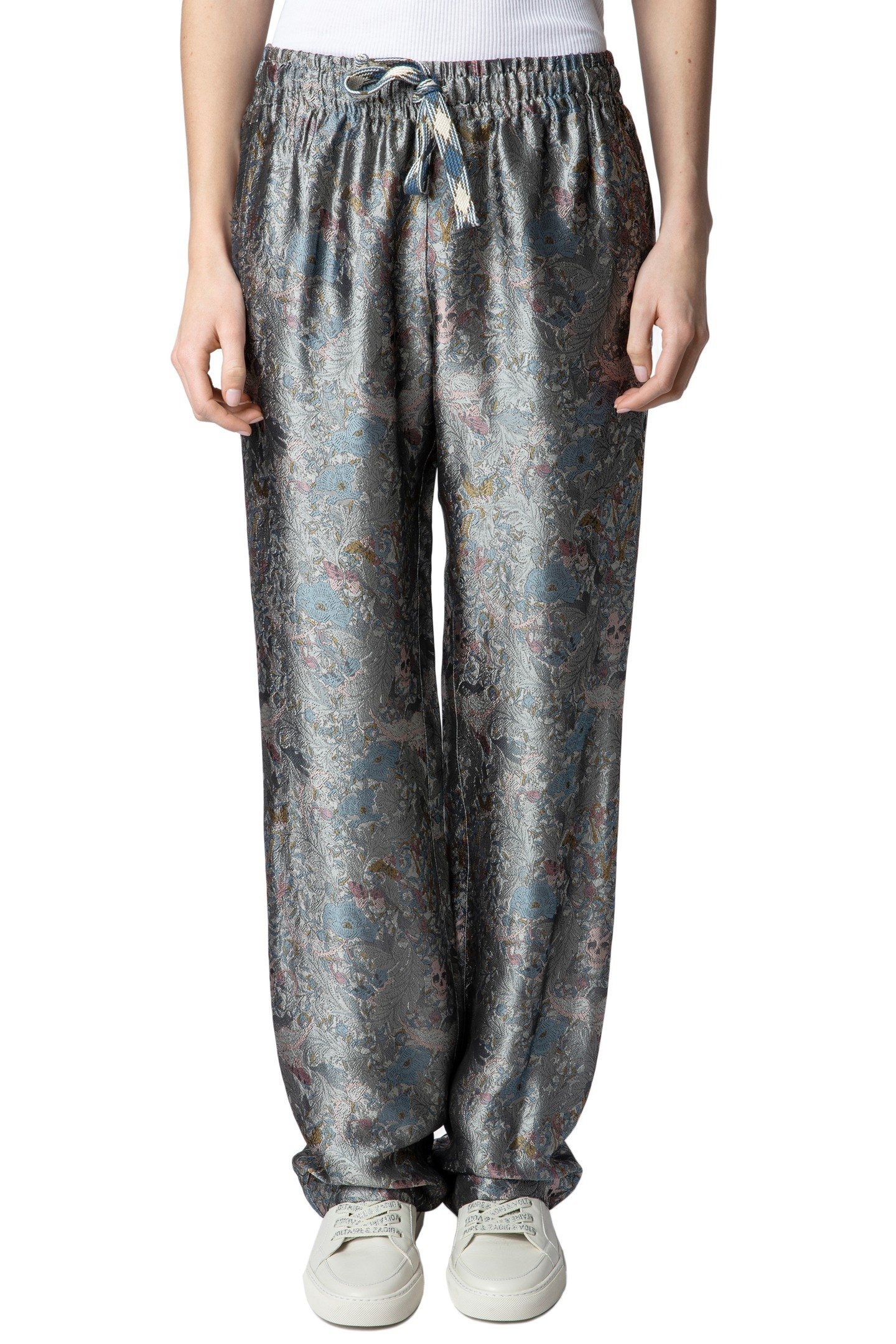 POMY JACQUARD BRITISH FLOWERS PANTS KAKI 1