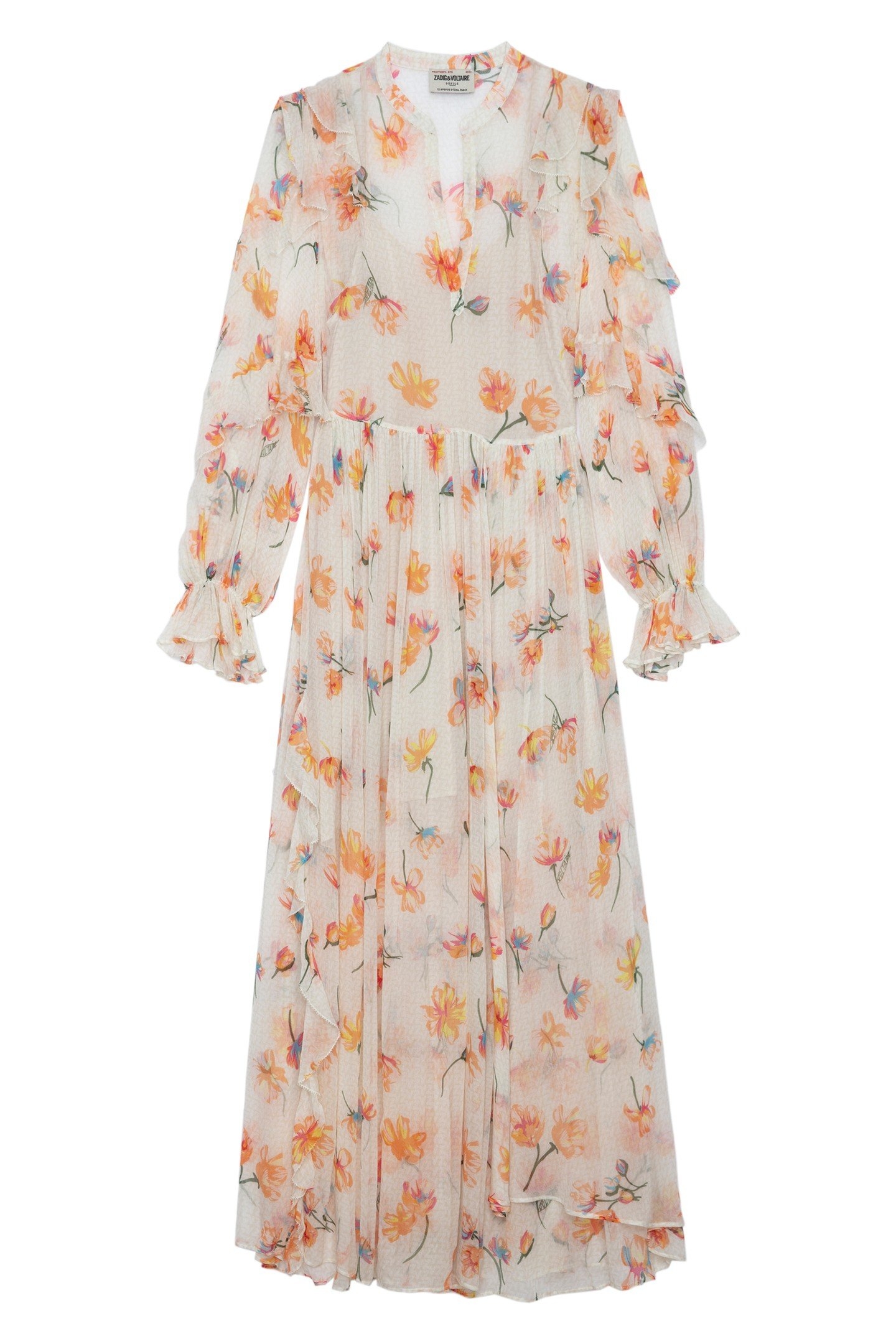 RICINY MOUSSELINE COURTNEY DRESS MASTIC 4