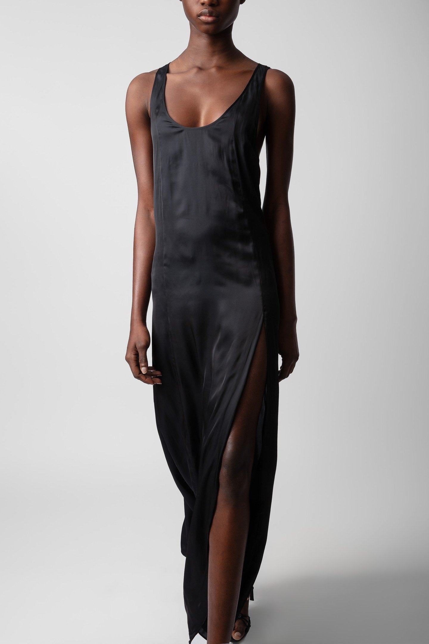 RARYS SATIN DRESS NOIR 5