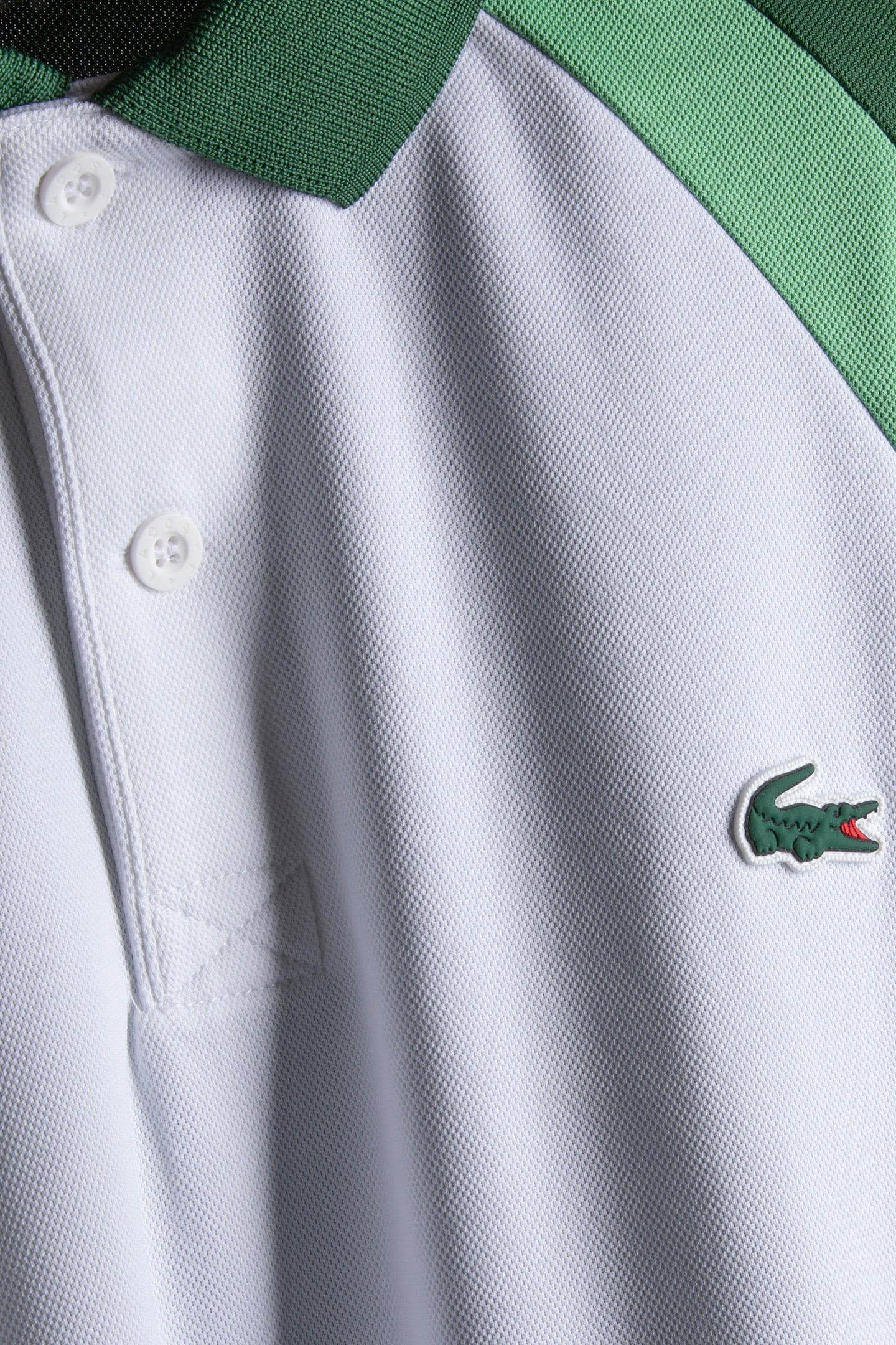 SHORTSLEEVE POLO WHITE/LIAMONE-GREEN 3