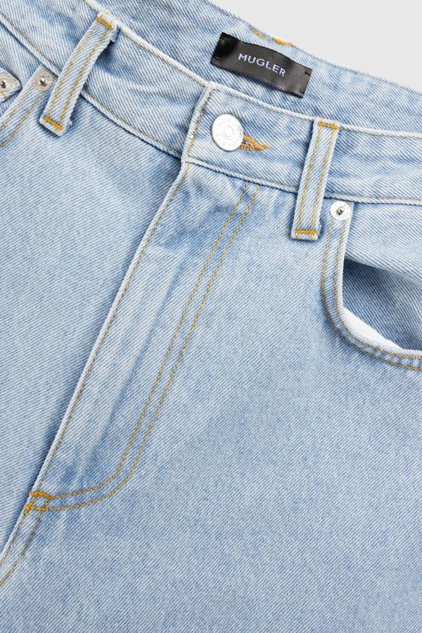 MUGLER – LACED STRAIGHT LEG JEANS 4