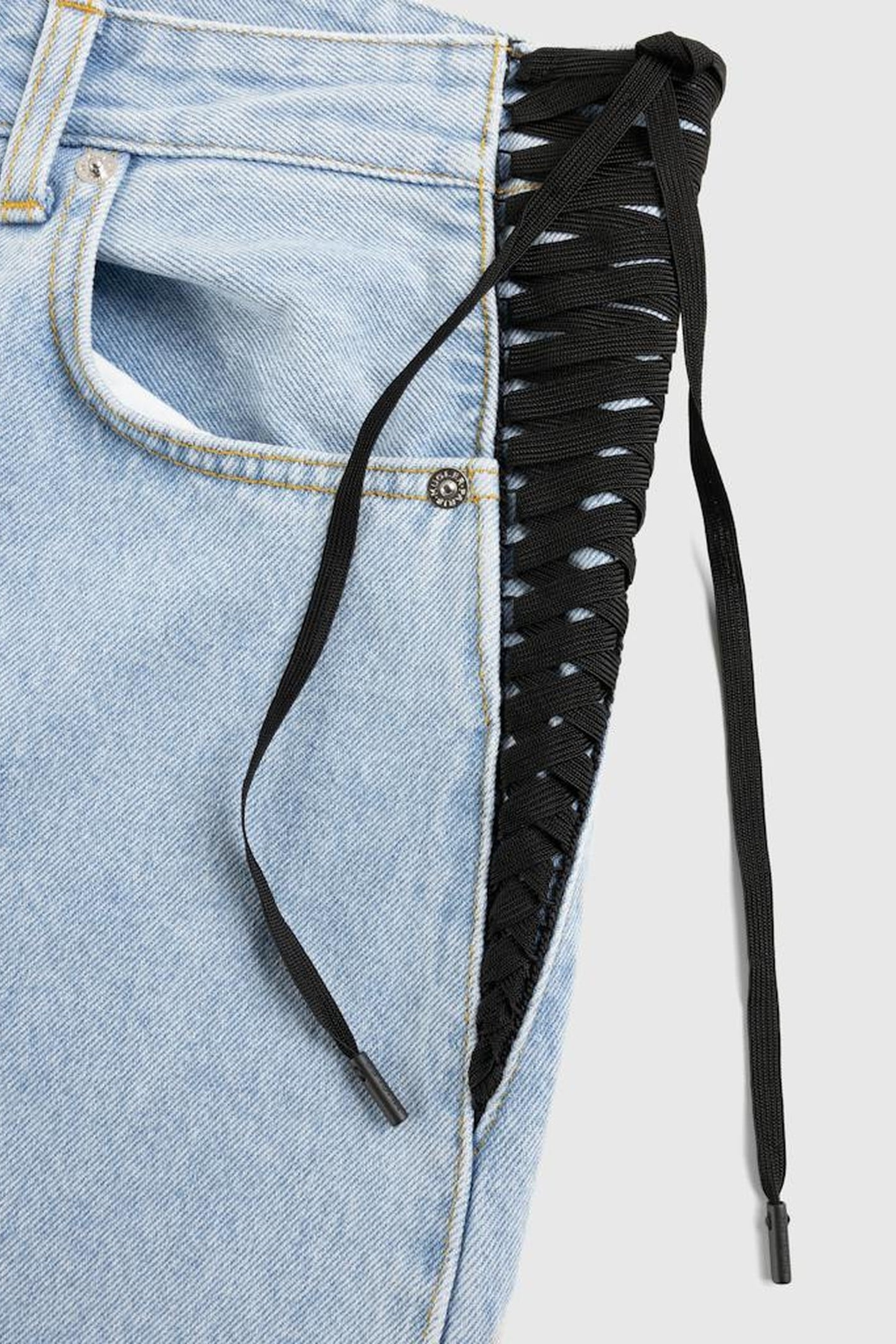 MUGLER – LACED STRAIGHT LEG JEANS 5