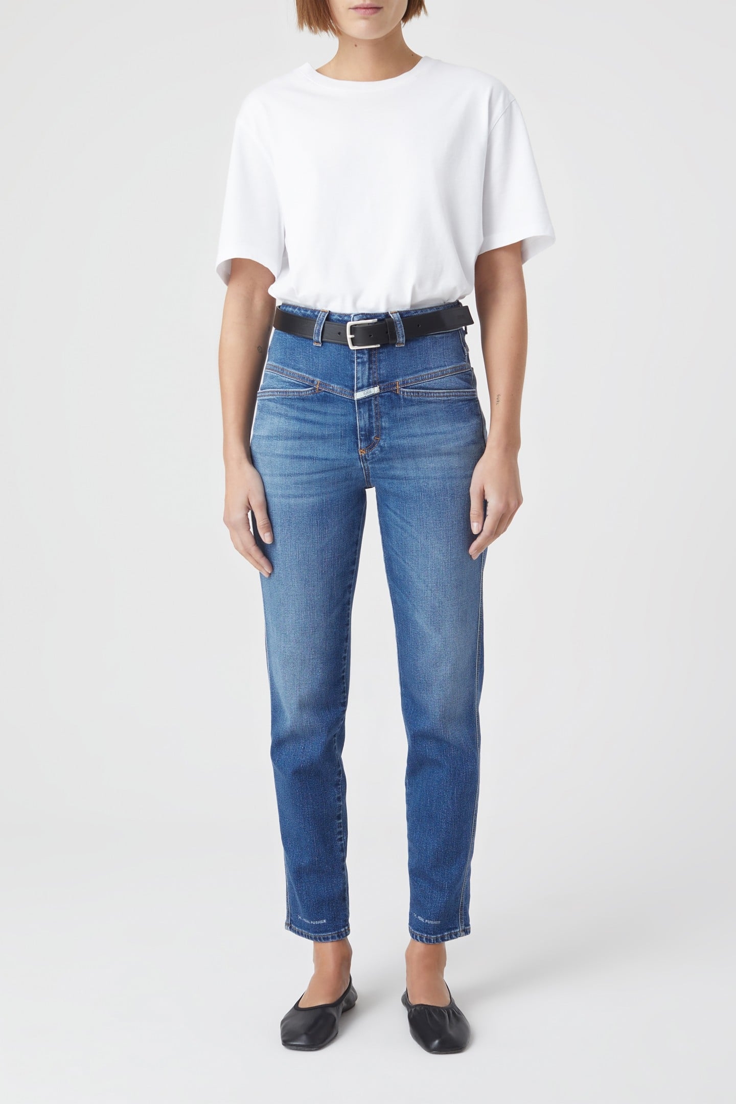 PEDAL PUSHER JEANS MID BLUE 1