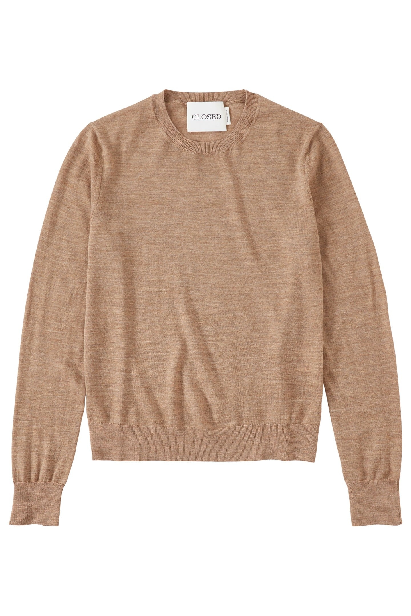 CREW NECK LONG SLEEVE KNITS BROWN SUGAR 4