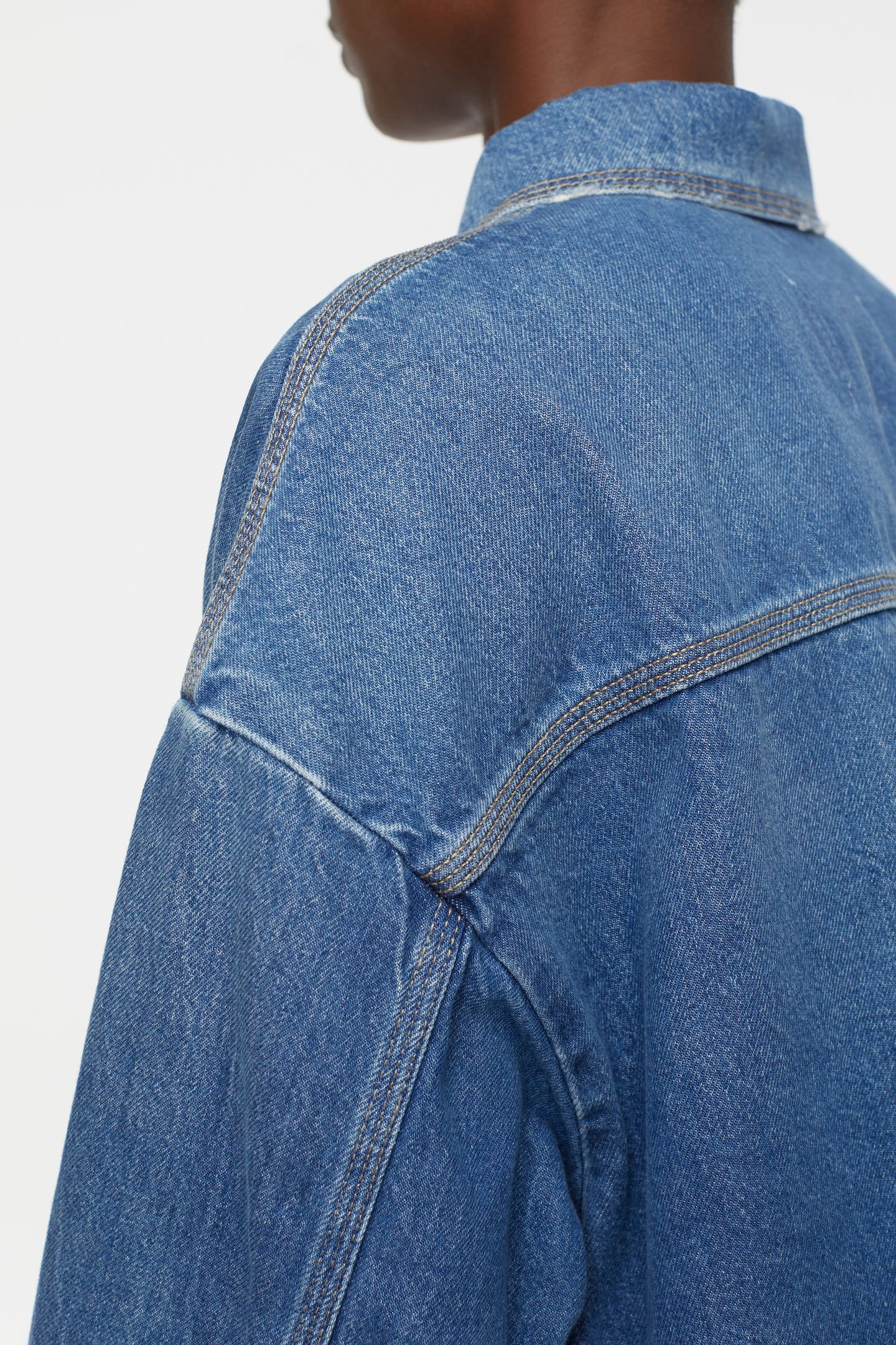 BLOUSE WITH SIDELONG STRAPS SHIRTS & BLOUSES MID BLUE 8