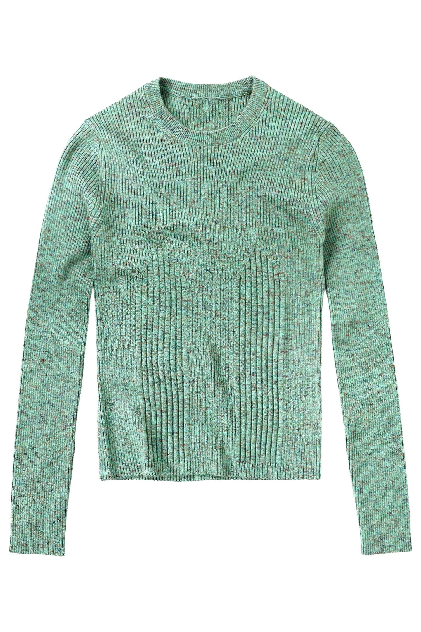 LONG SLEEVE CREW NECK KNITS GREEN KICK 5