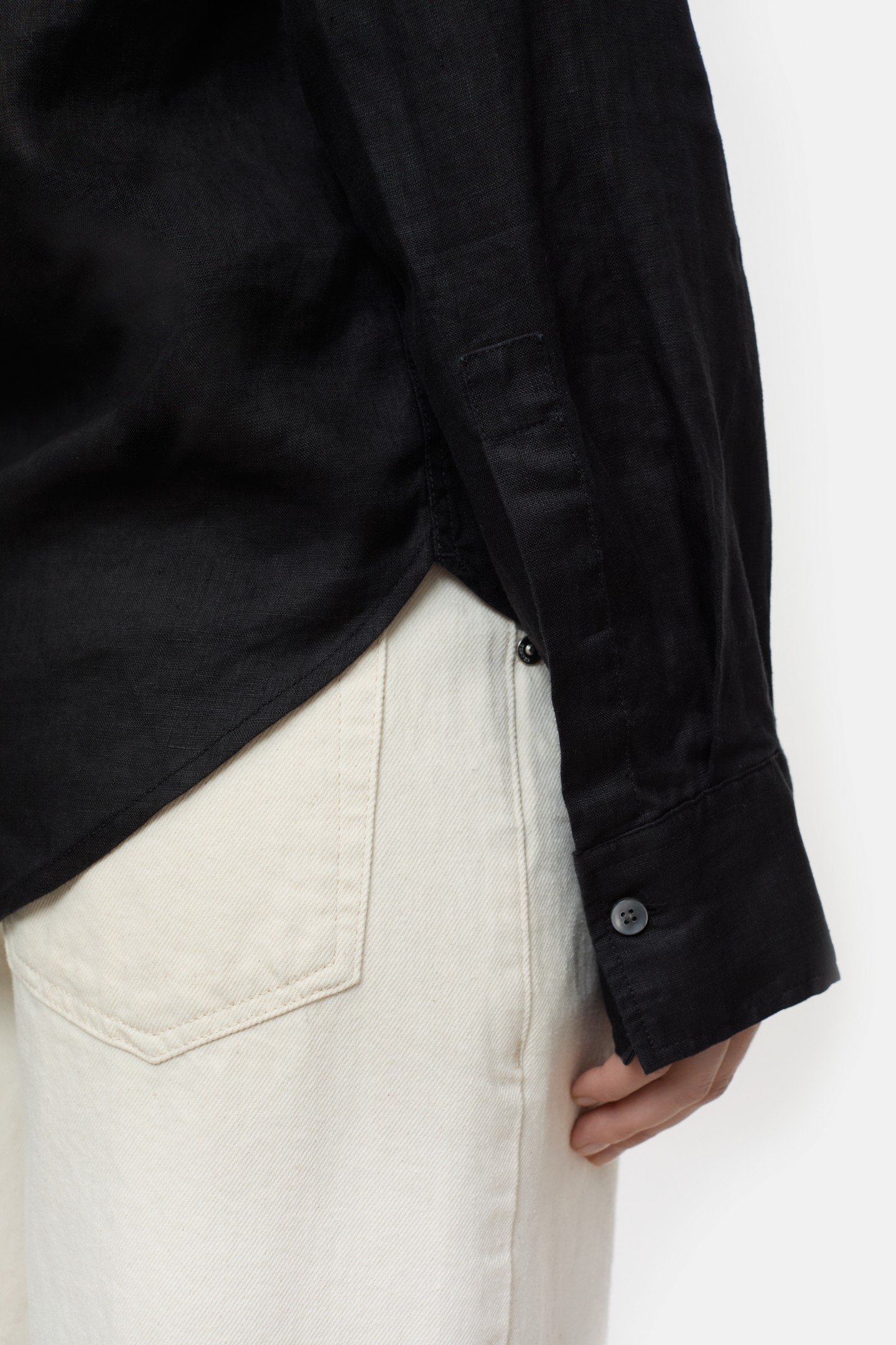 STRAIGHT FITTED SHIRT & BLOUSES BLACK 4