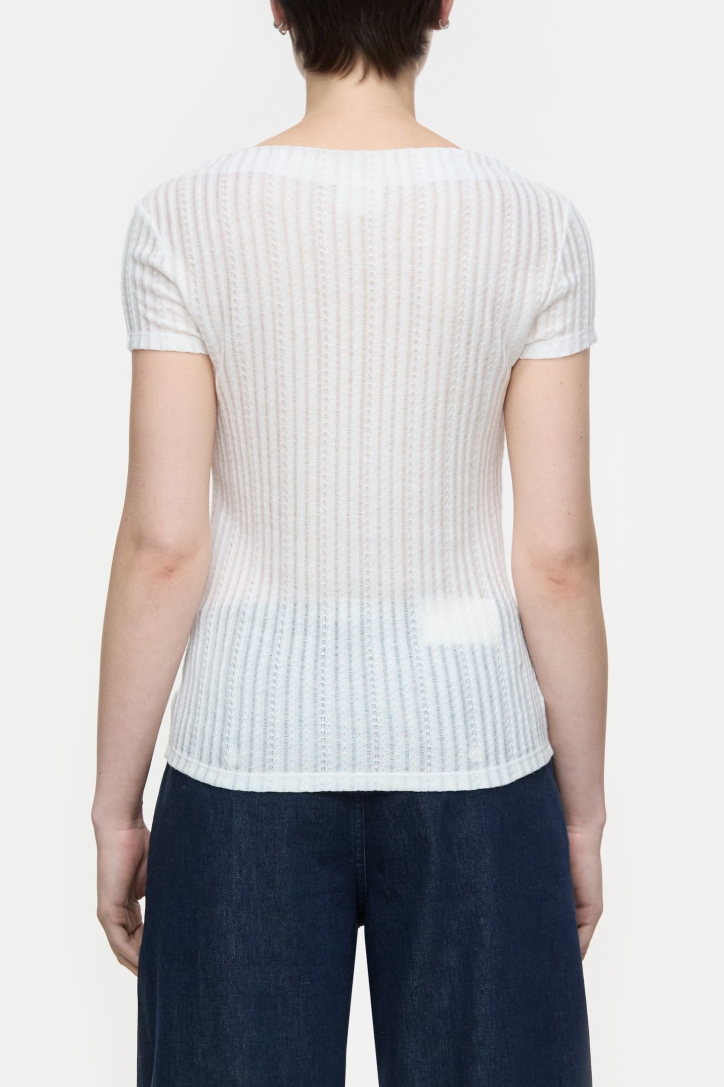 STRAIGHT NECK T-SHIRT T-SHIRTS IVORY 2