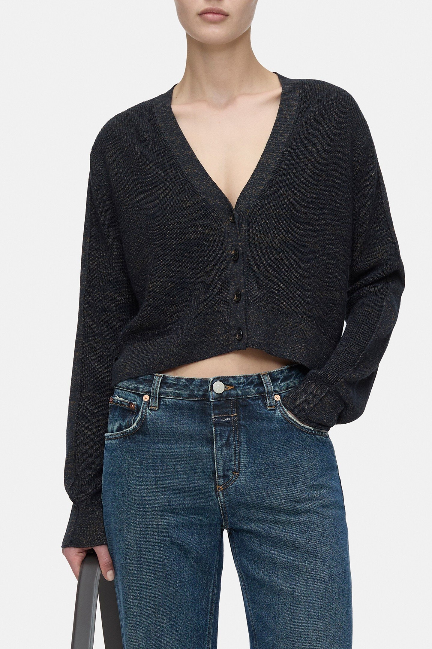 CROPPED CARDIGAN KNITS SMOKEY BLUE 4