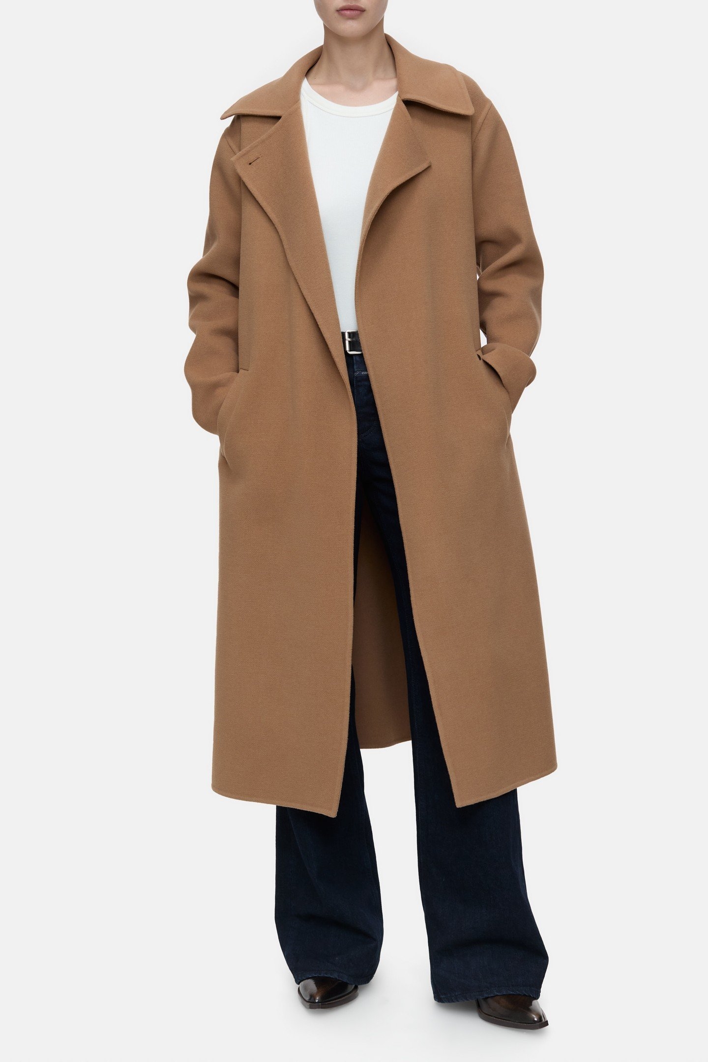 WRAP COAT JACKET BISCOTTI BROWN 2