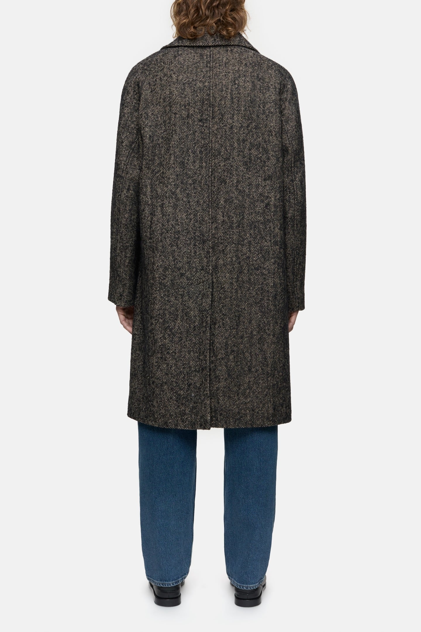 DOUBLE BREASTED COAT JACKET BLACK 3