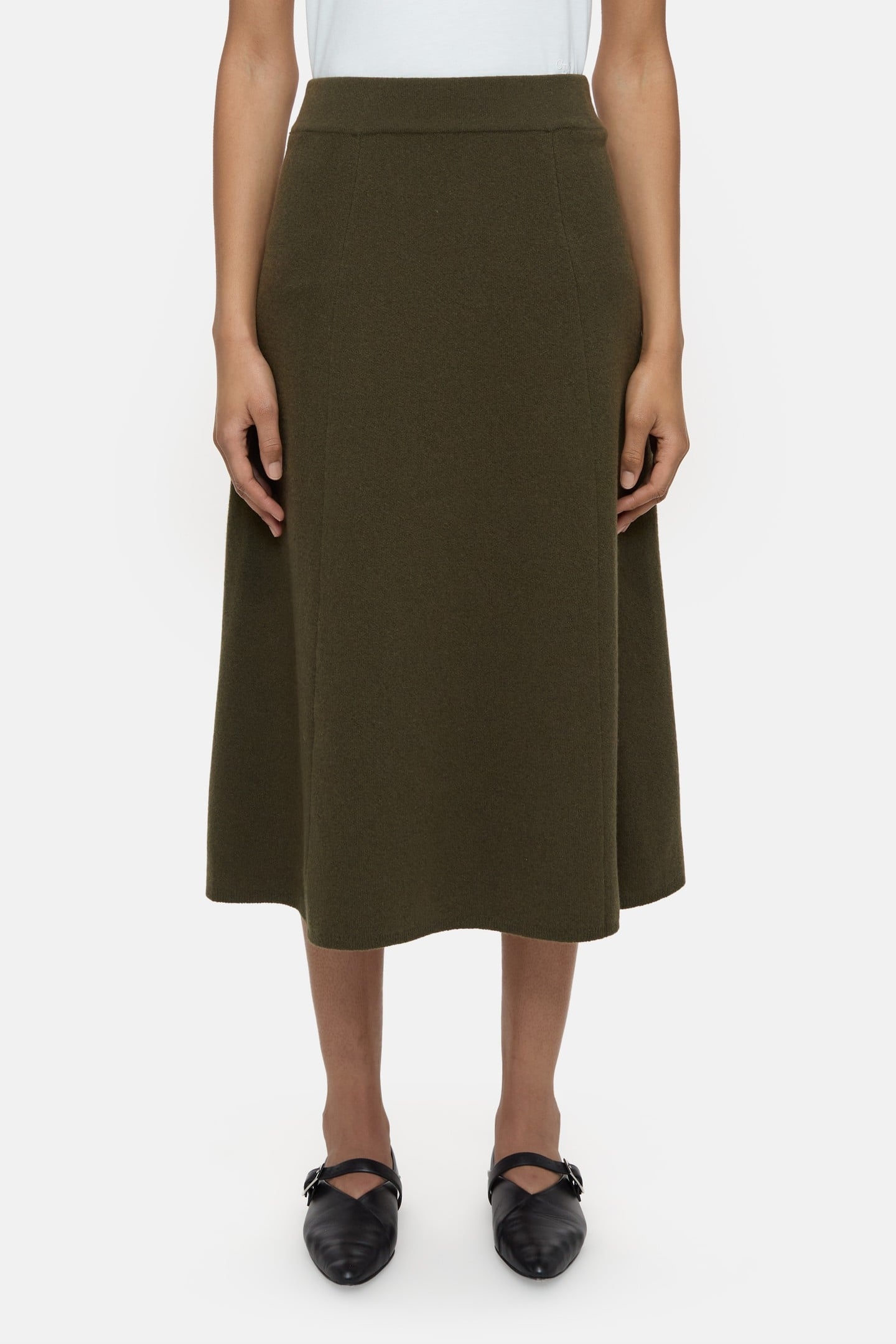 KNIT SKIRT A-LINE SKIRTS VER GREEN 1