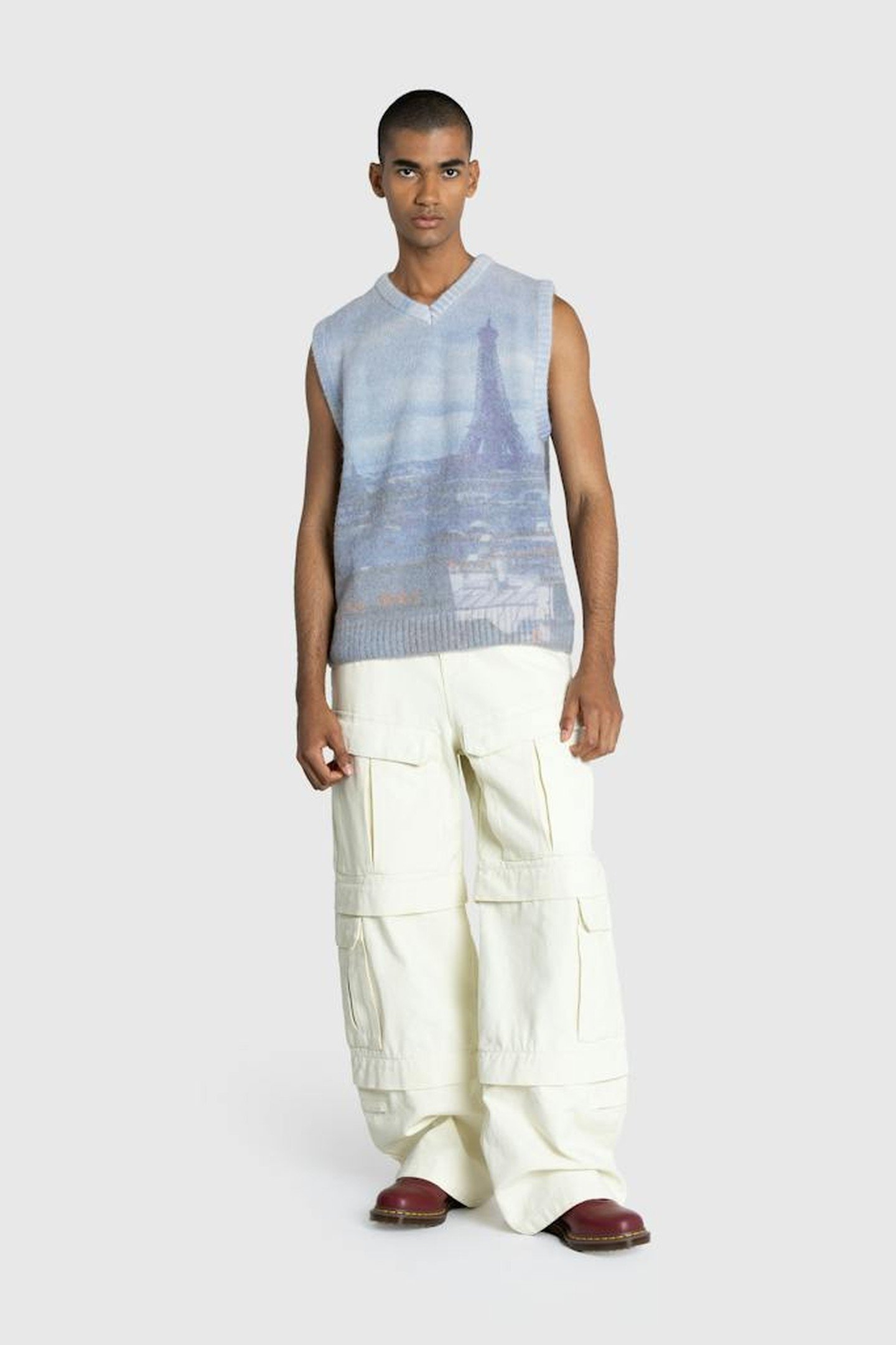 HIGHSNOBIETY – PARIS CITYSCAPE SWEATER VEST MULTI 4