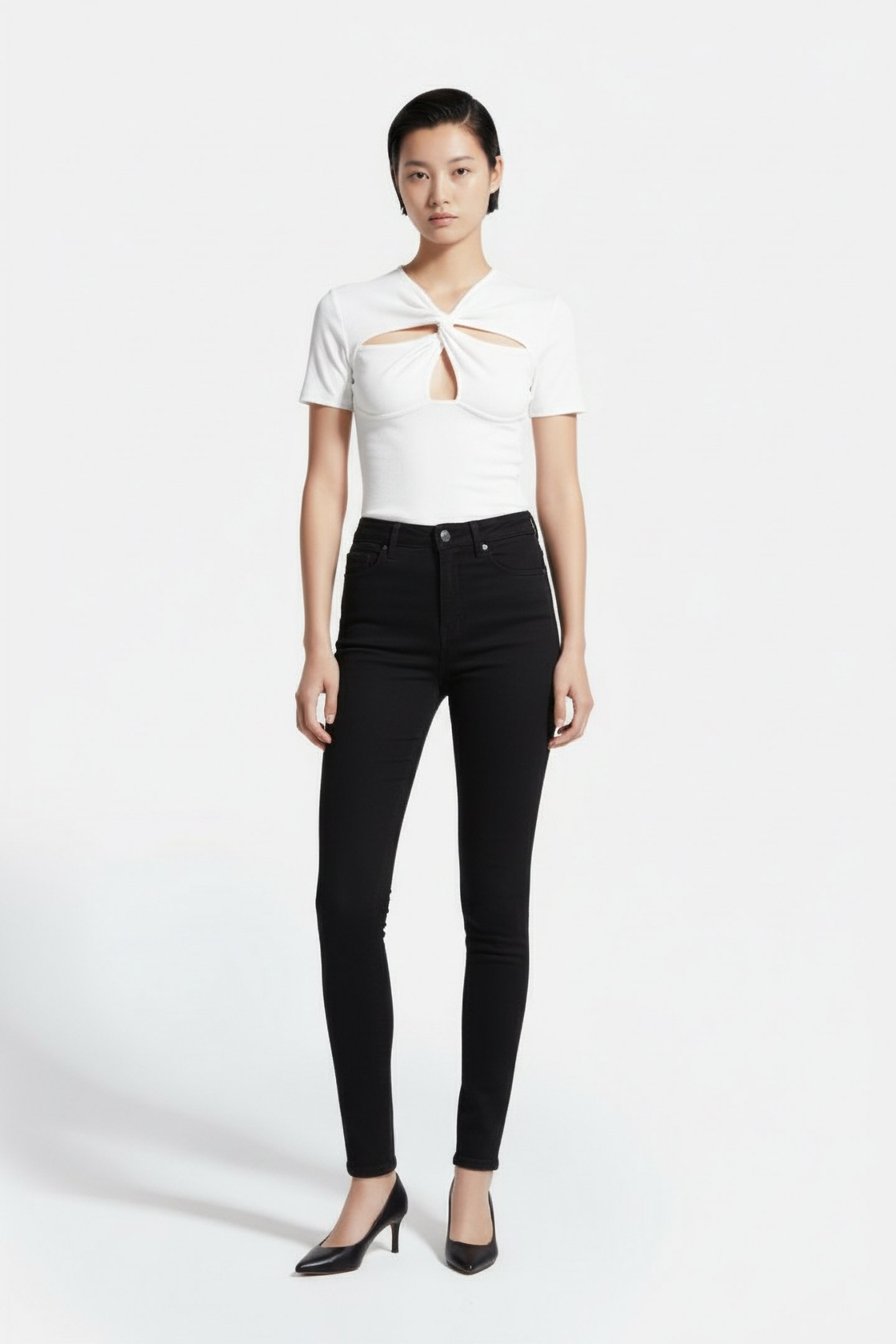 COPERNI – CUT-OUT BABY TEE WHITE 1