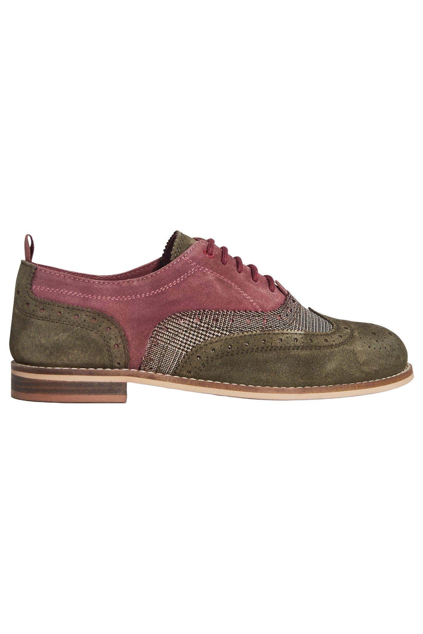 THISTLE MIXED LACE UP BROGUE GREEN MULTI 3