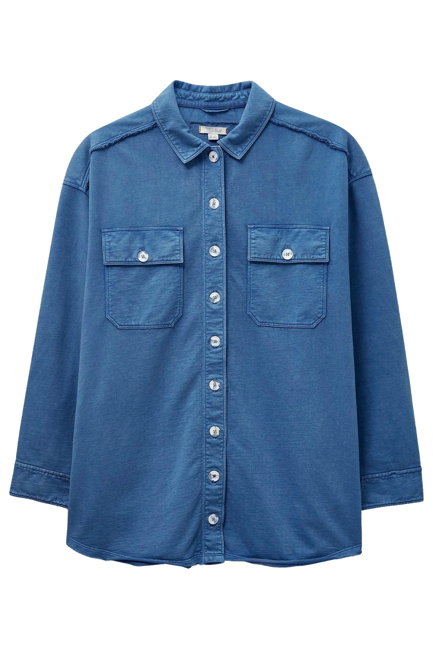 EVIE LONGLINE SWEAT JACKET INDIGO BLUE 2