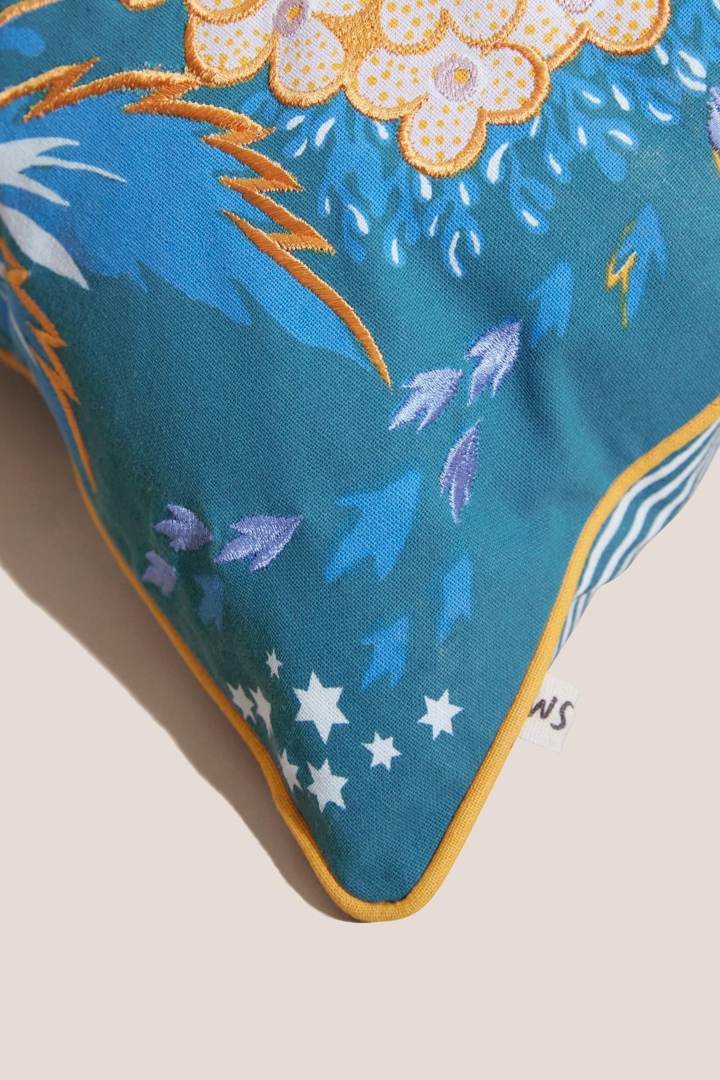 PACIFIC EMBROIDERED CUSHION BLUE MULTI 6