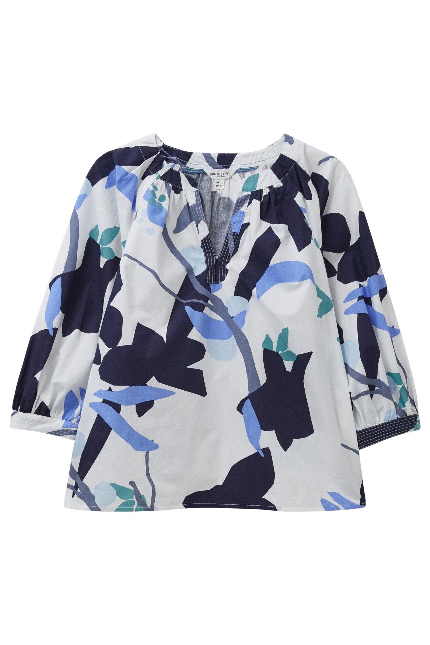 JEMIMA COTTON TOP IVORY MULTI 1